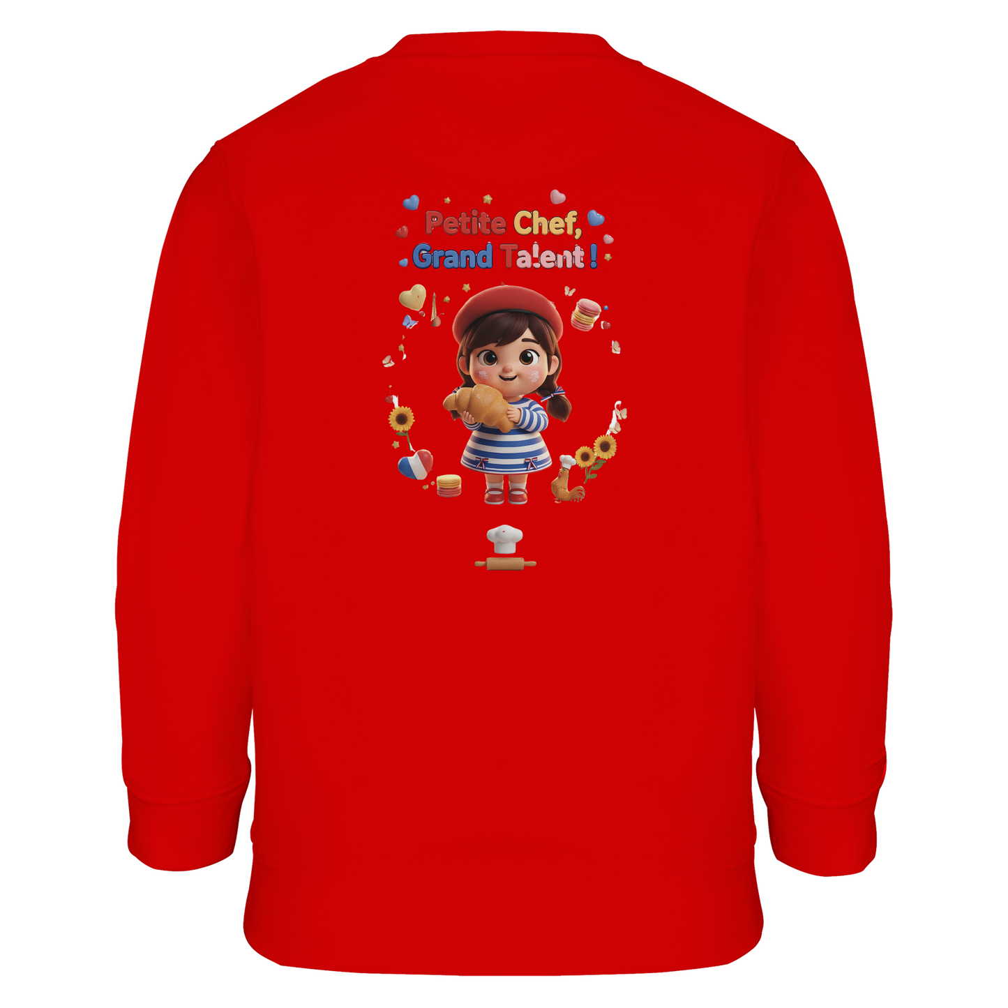 Sweatshirt im französischen Stil für kleine Chefinnen mit großem Talent, aus recyceltem Mischgewebe | SOL'S Columbia Kids 04239