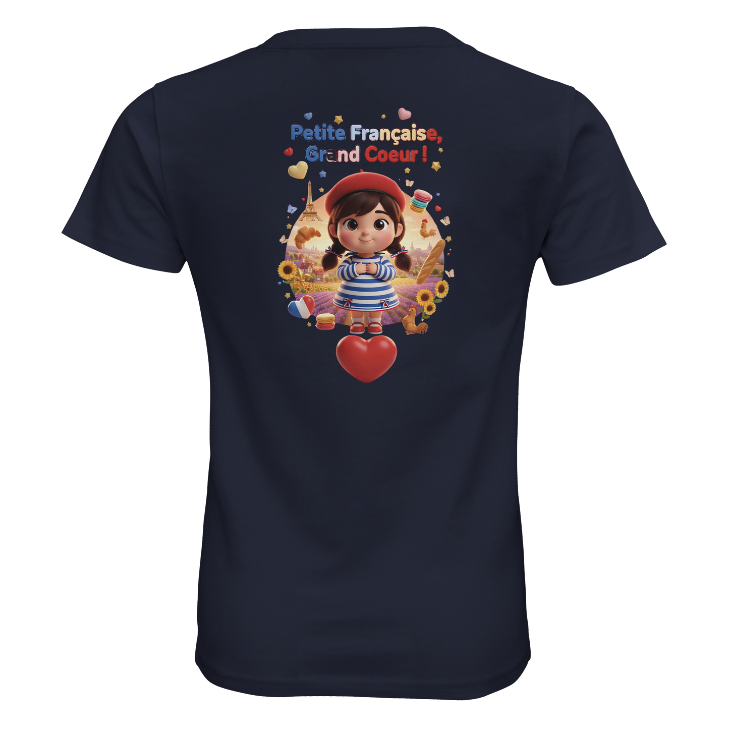 T-Shirt Stil "Französisches Mädchen mit großem Herzen" Bio-Slim-Fit | SOL'S Pioneer Kids 03578