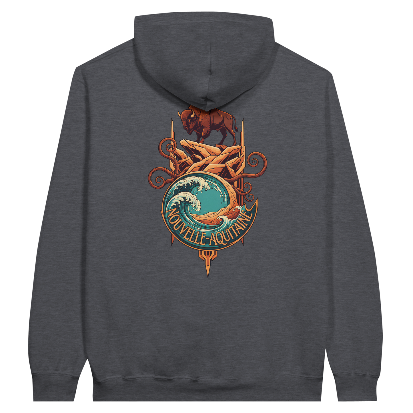 Gildan SF500 Adult New Aquitaine Medium Fleece Hoodie