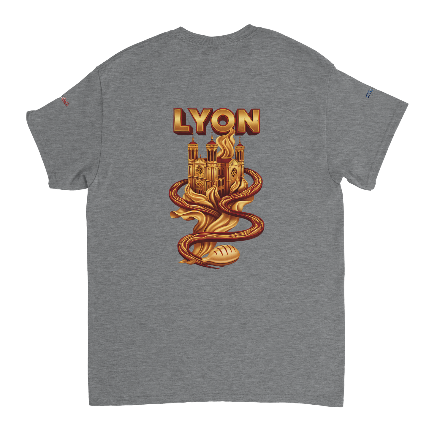 Unisex-T-Shirt Lyon Stadt Frankreich dick Rundhals | Gildan® 5000