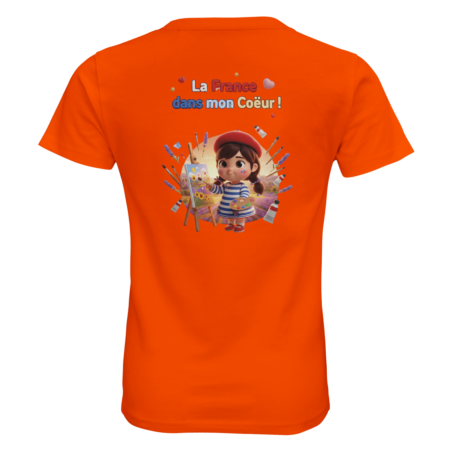 Bio Kinder Enganliegendes T-Shirt| Mädchen Stil-Französisch Frankreich in meinem Herzen | SOL'S Pioneer Kids 03578