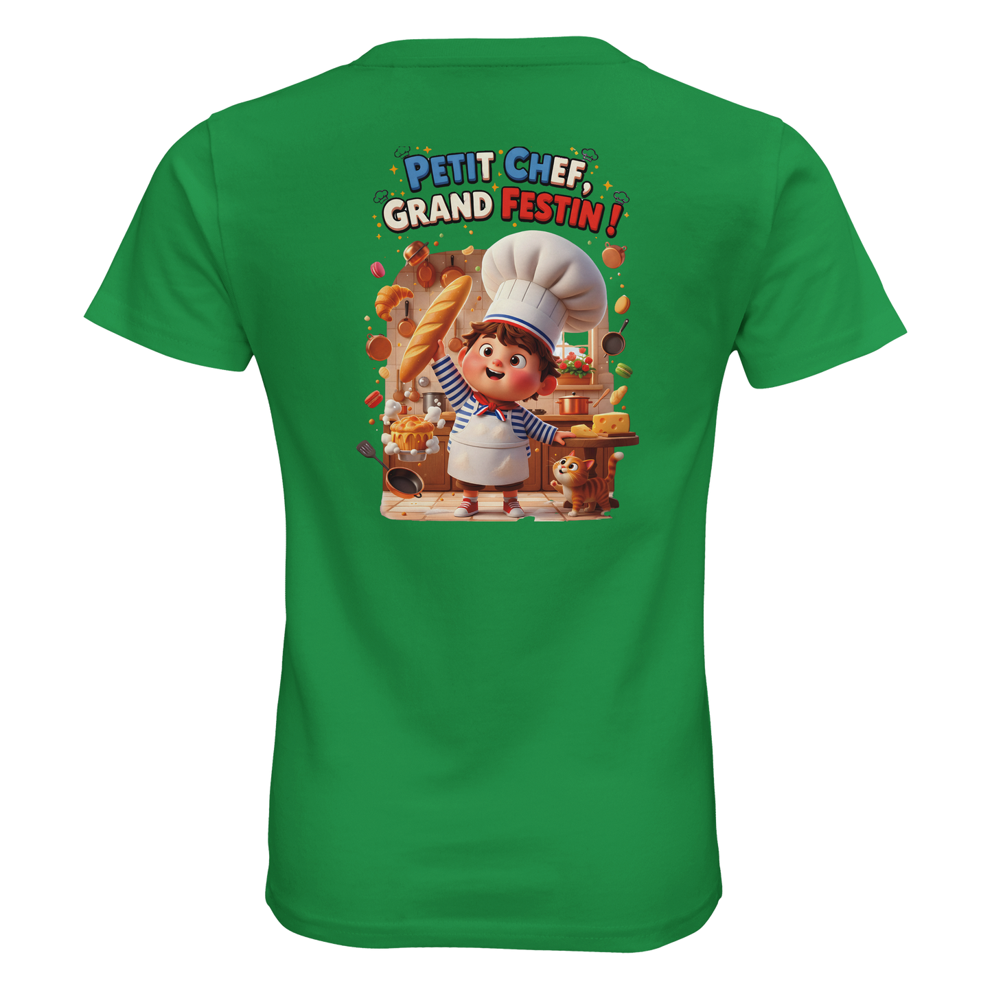 T-Shirt Junge kleiner Koch großes Festmahl Bio eng anliegend | SOL'S Pioneer Kids 03578