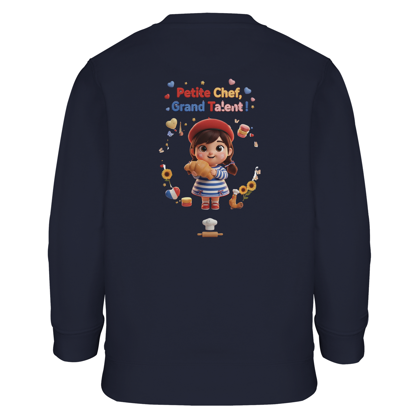 Sweatshirt im französischen Stil für kleine Chefinnen mit großem Talent, aus recyceltem Mischgewebe | SOL'S Columbia Kids 04239