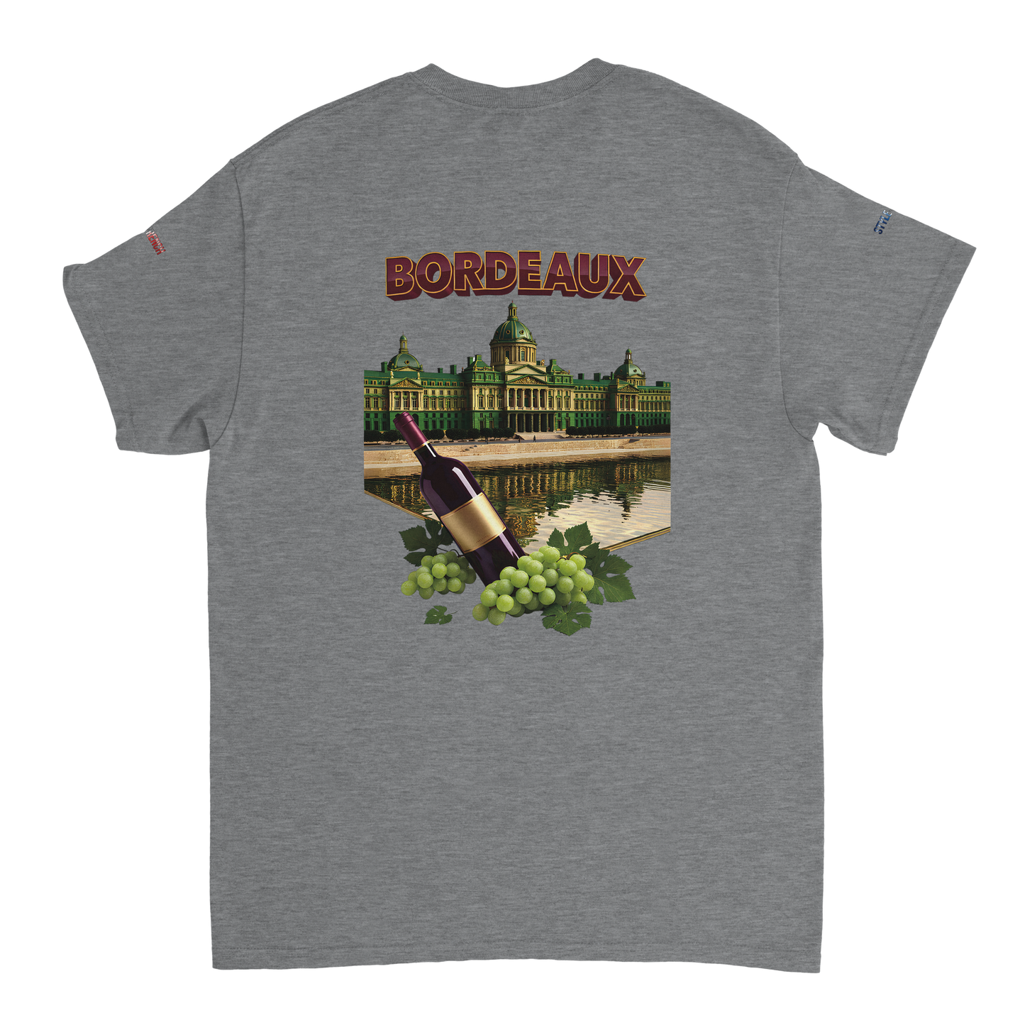 Unisex burgundy French city crewneck heavy t-shirt | Gildan® 5000
