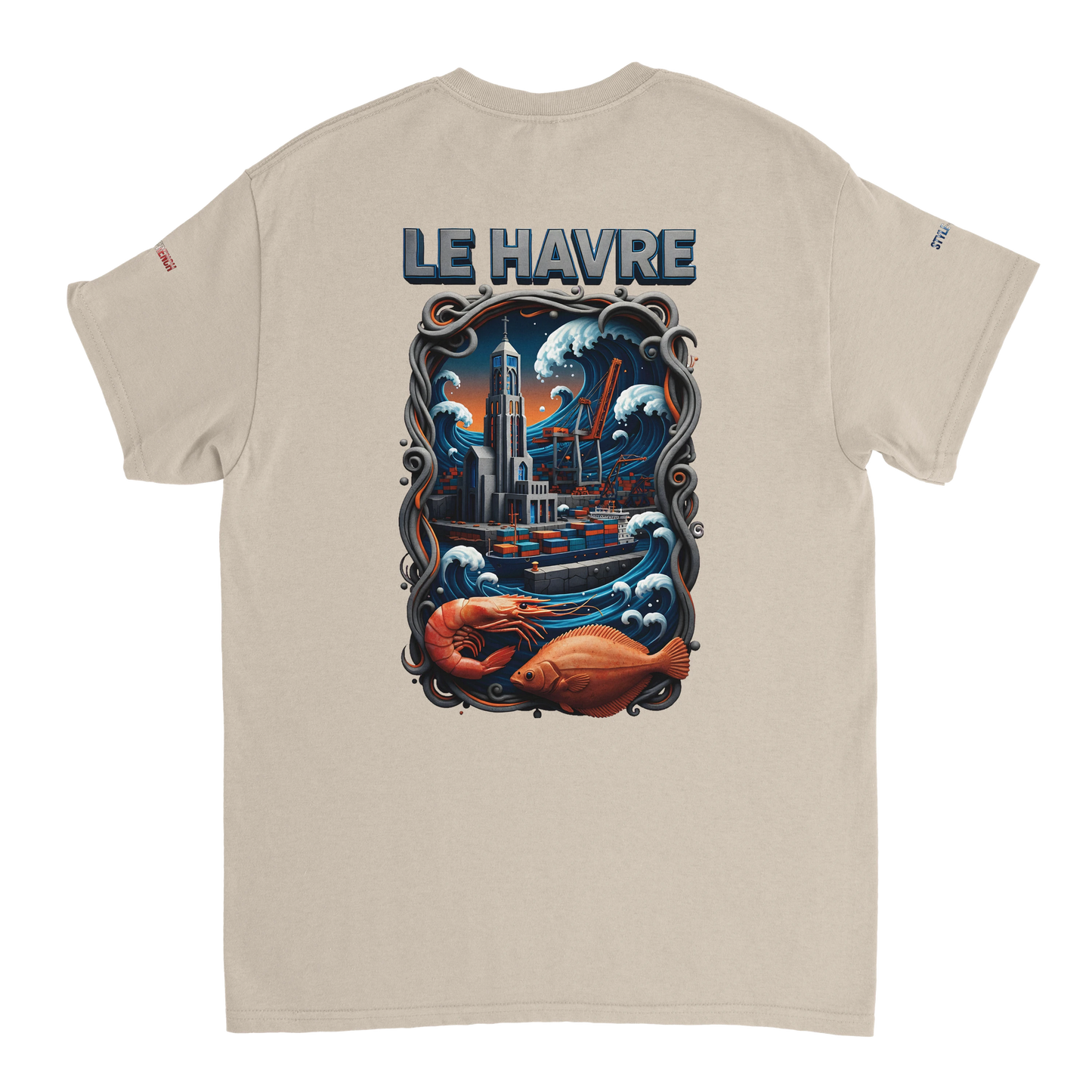 Unisex-T-Shirt Le Havre Stadt in Frankreich dick Rundhals | Gildan® 5000