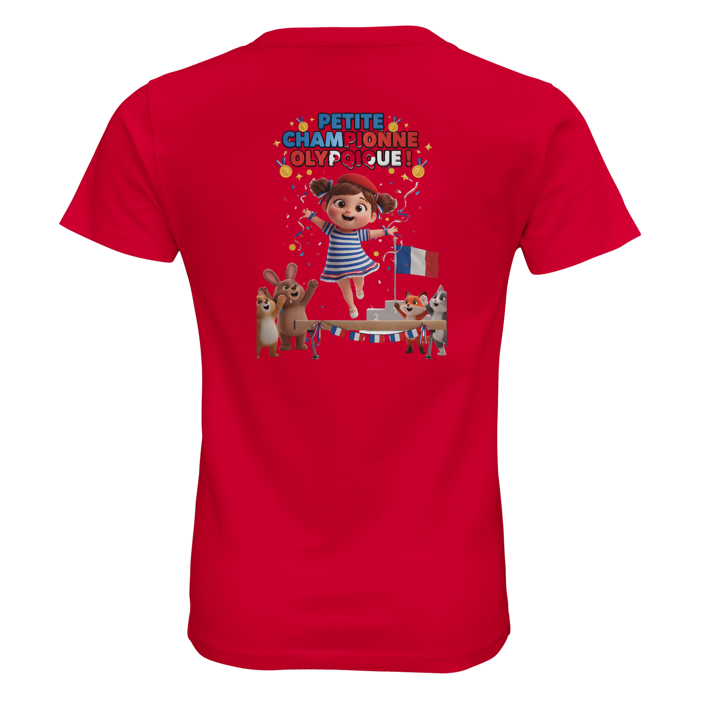 Organic fitted "Little Olympic Champion" girl's T-shirt | SOL'S Pioneer Kids 03578