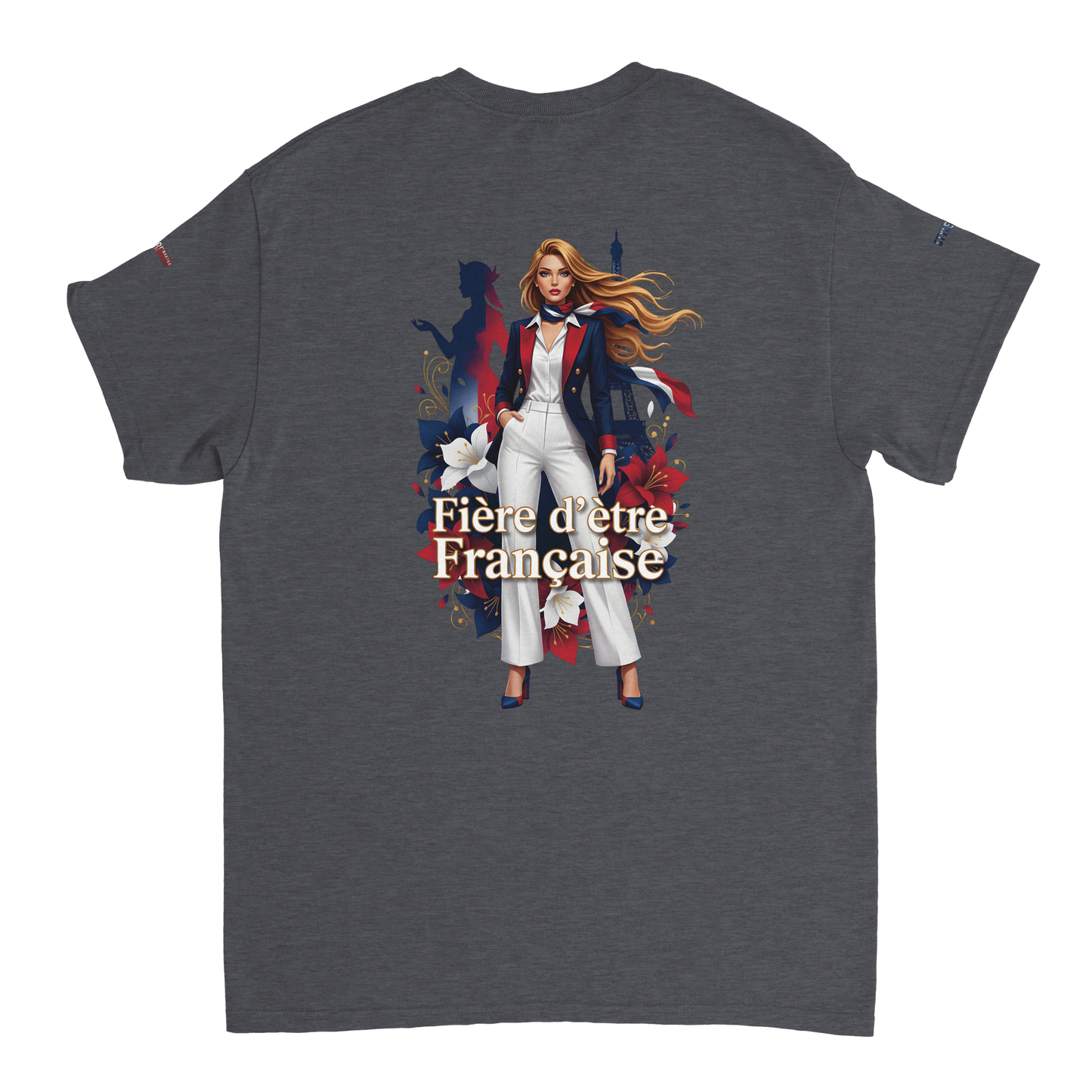 T-shirt Femme Fière d'être Française - Coton Premium