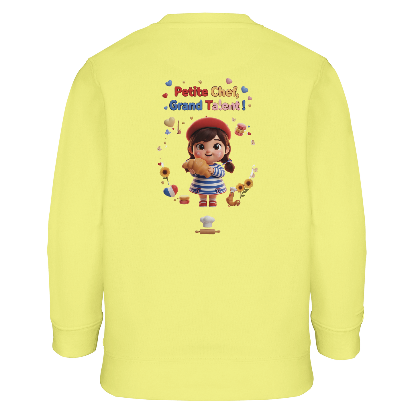 Sweatshirt im französischen Stil für kleine Chefinnen mit großem Talent, aus recyceltem Mischgewebe | SOL'S Columbia Kids 04239