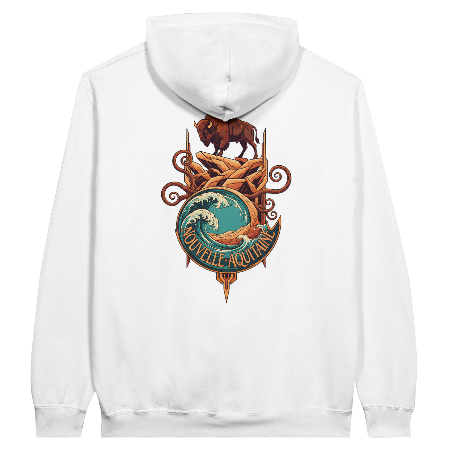 Gildan SF500 Adult New Aquitaine Medium Fleece Hoodie