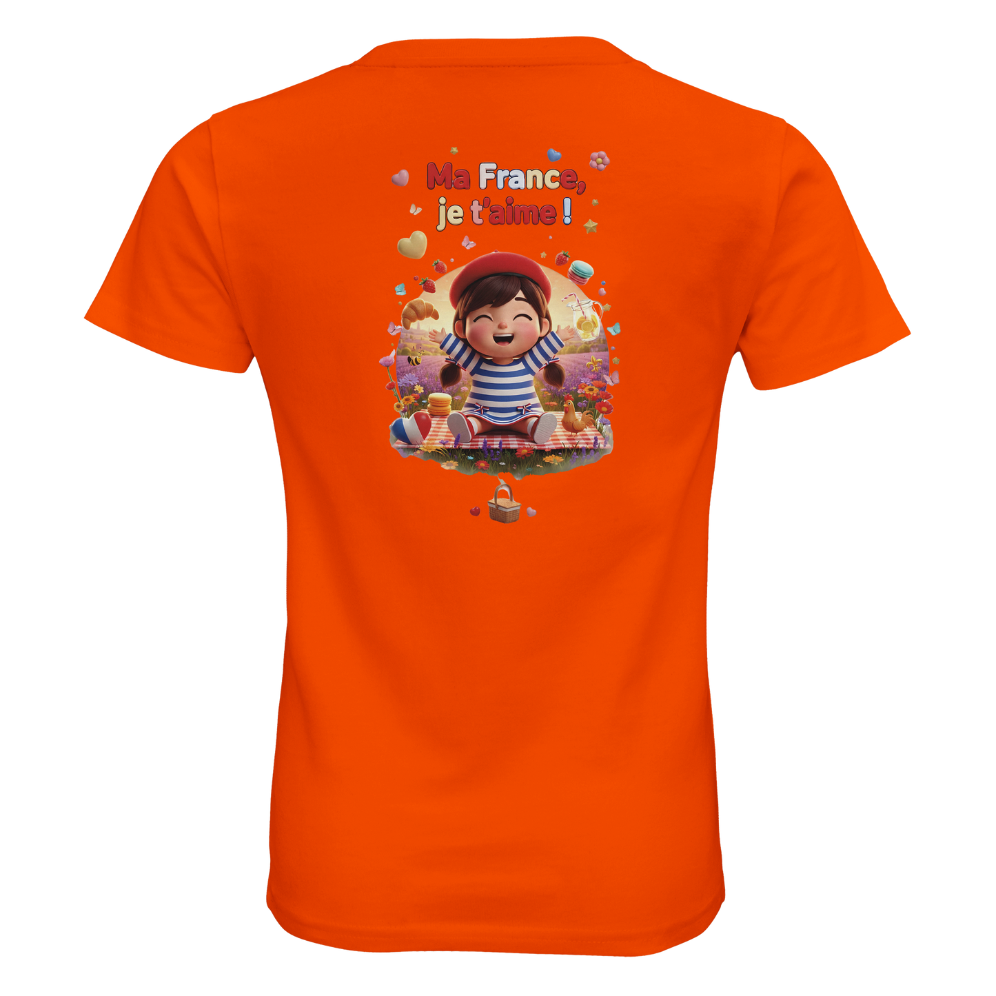 Organic Kids Fitted T-shirt Mädchen Style-Französisch "Ma France je t'aime" | SOL'S Pioneer Kids 03578
