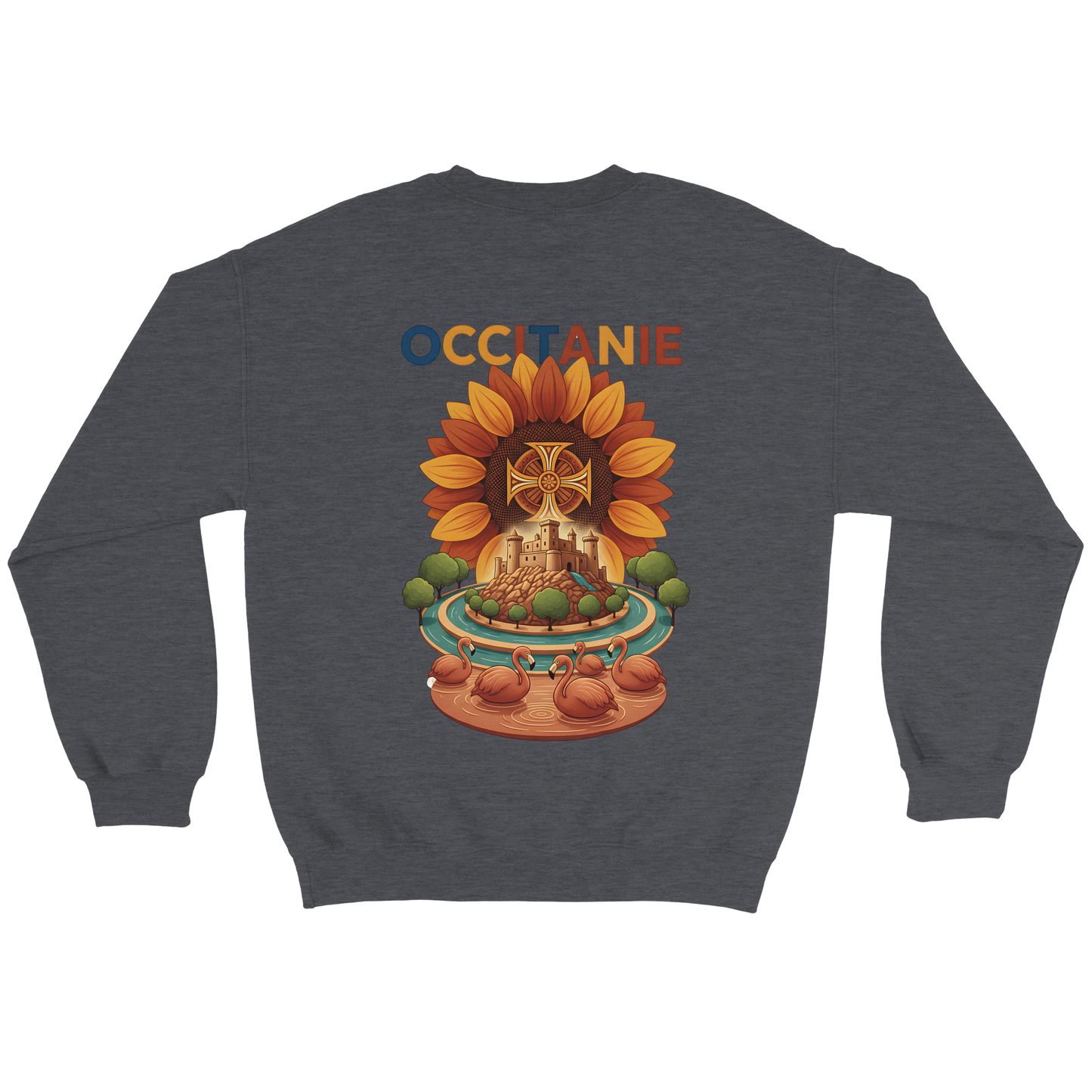 Unisex-Sweatshirt, klassischer Rundhalsausschnitt Occitanie | Gildan® 18000