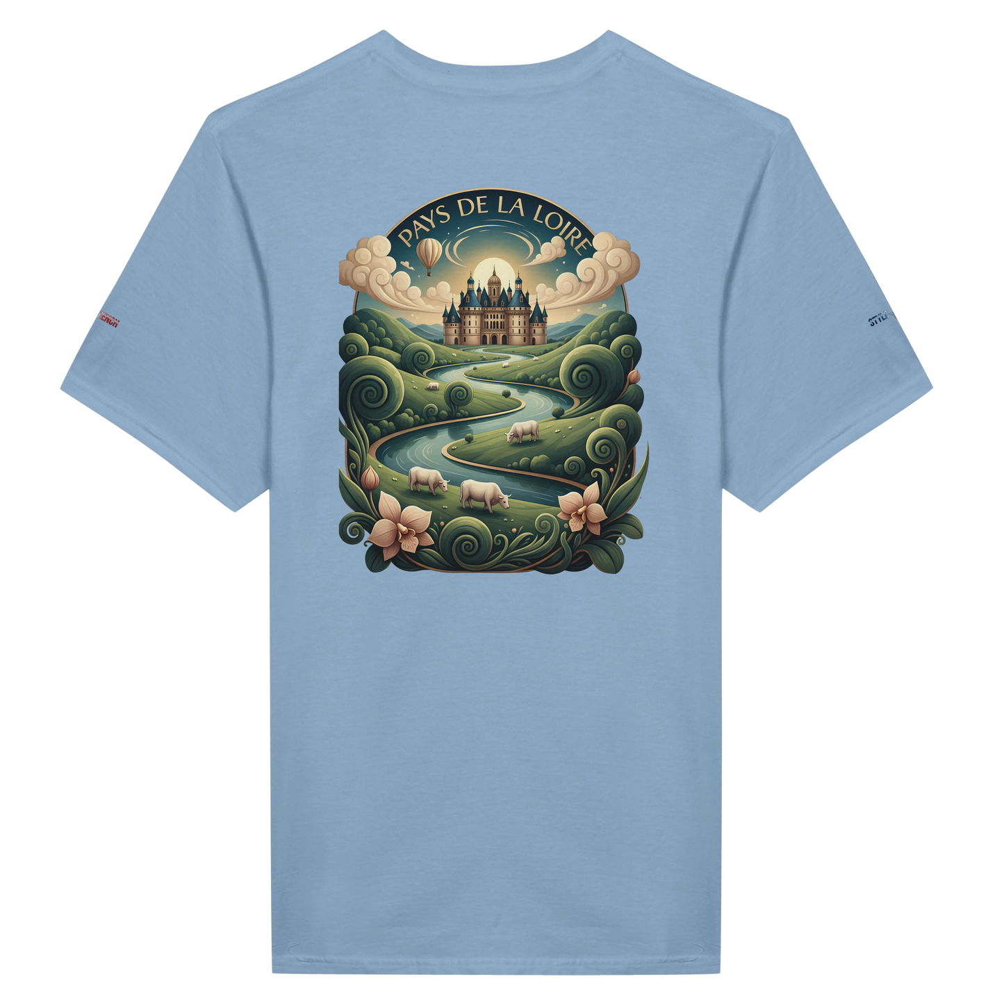 Unisex T-Shirt Pays de la Loire klassischer Rundhalsausschnitt | Gildan® 64000