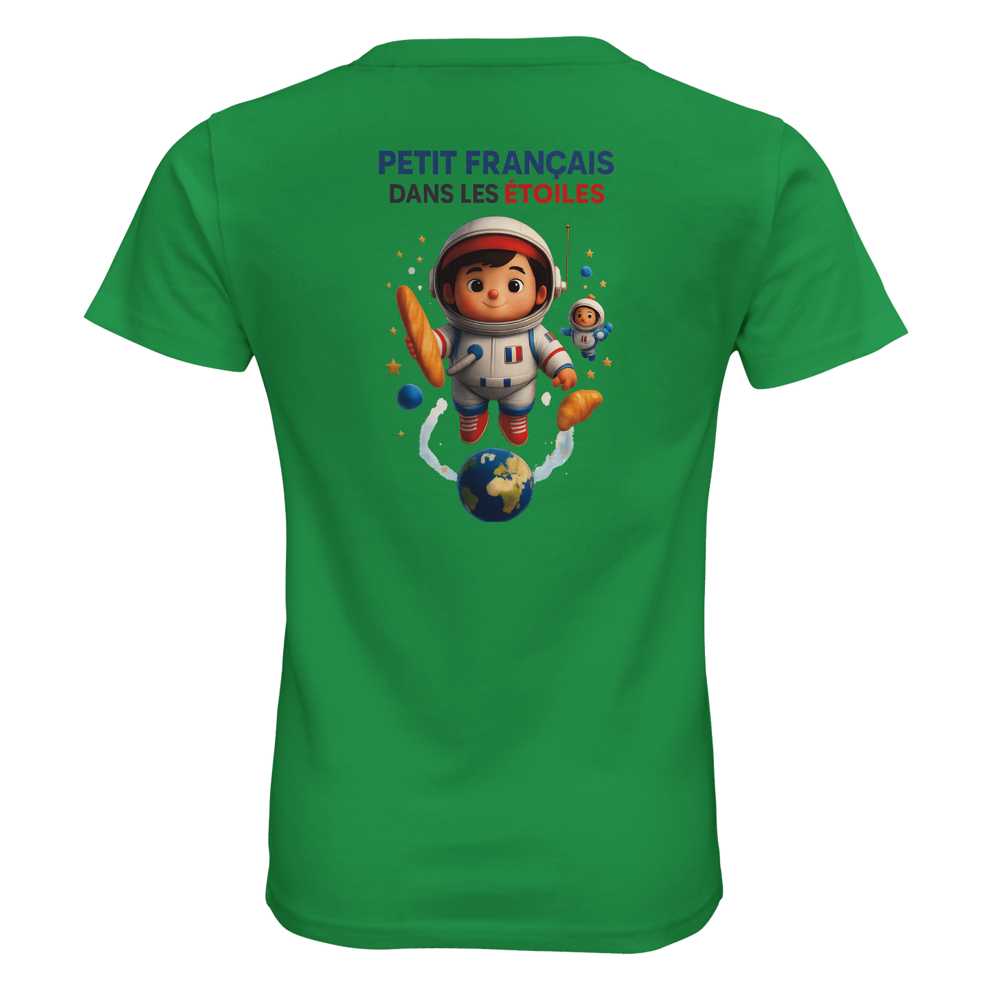 T-shirt boy little Frenchie in the Stars organic fitted | SOL'S Pioneer Kids 03578
