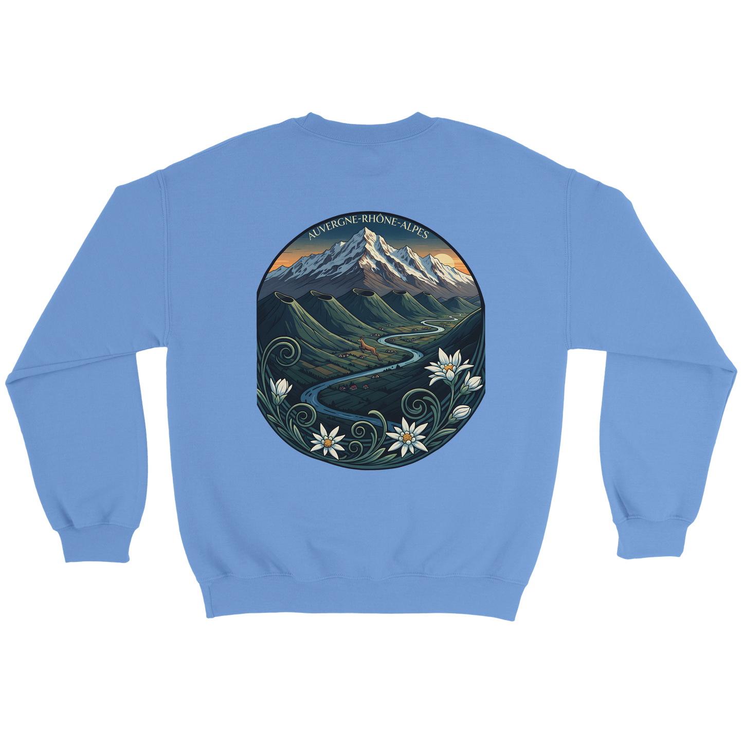 Unisex-Sweatshirt Auvergne-Rhône-Alpes klassisch Rundhals | Gildan® 18000