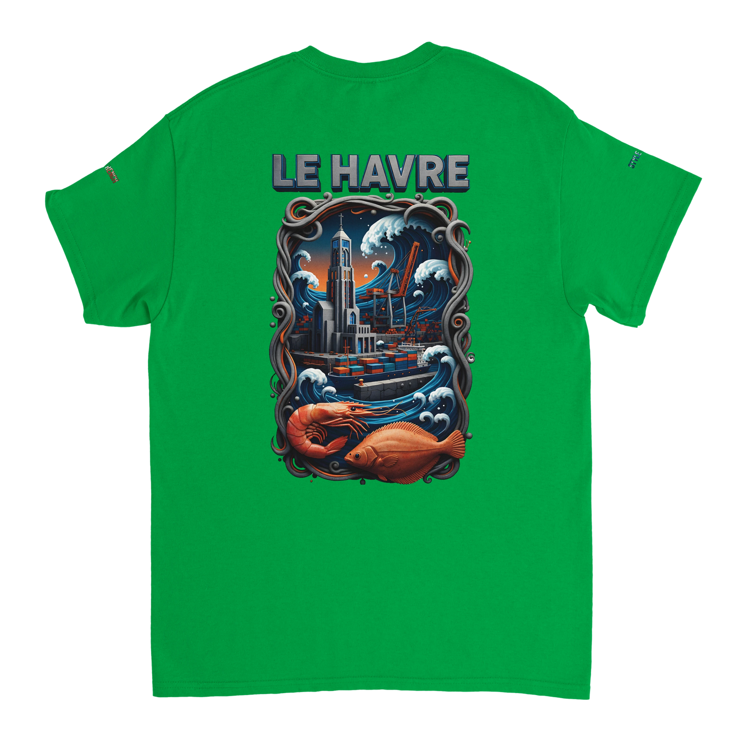 Unisex-T-Shirt Le Havre Stadt in Frankreich dick Rundhals | Gildan® 5000