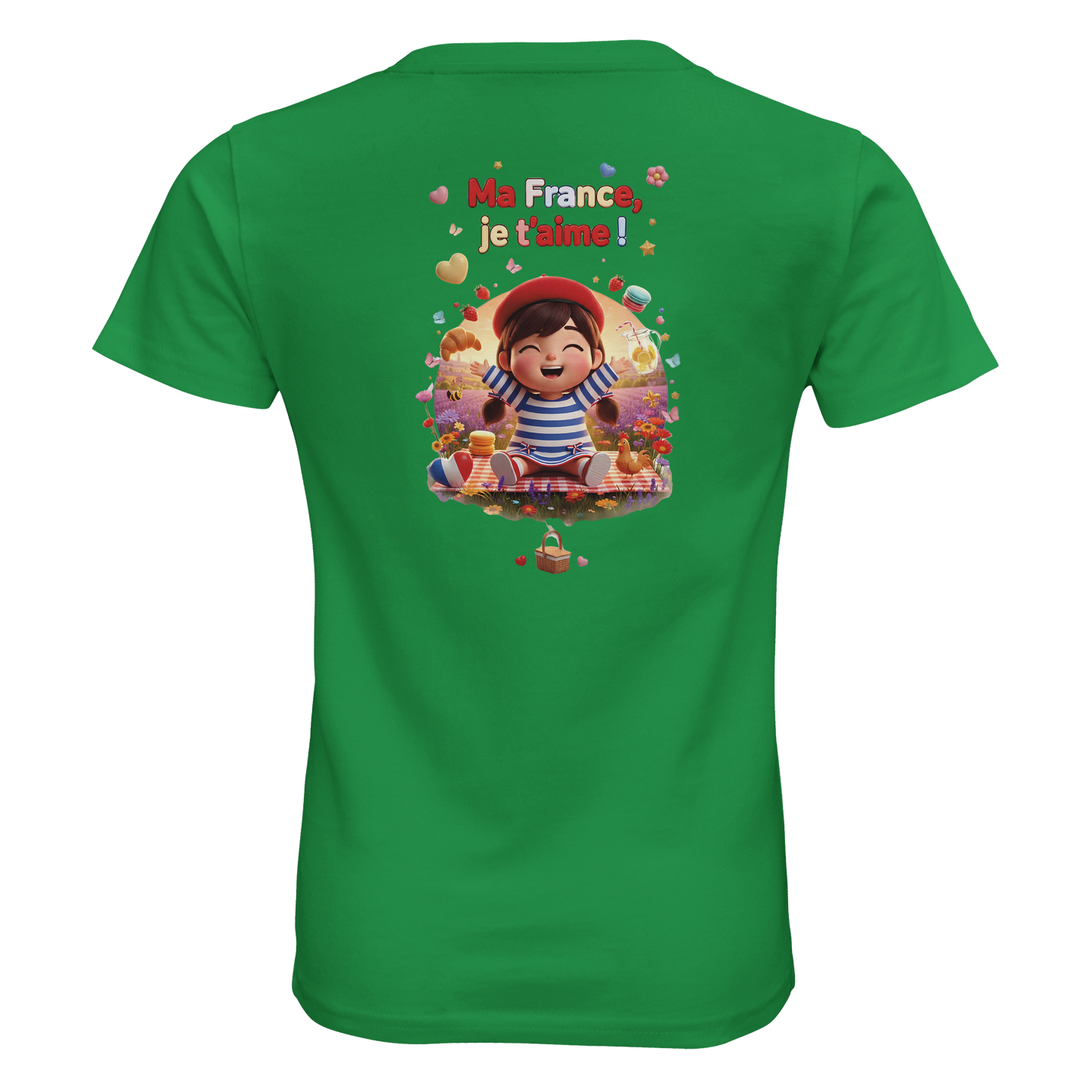 Organic Kids Fitted T-shirt Mädchen Style-Französisch "Ma France je t'aime" | SOL'S Pioneer Kids 03578