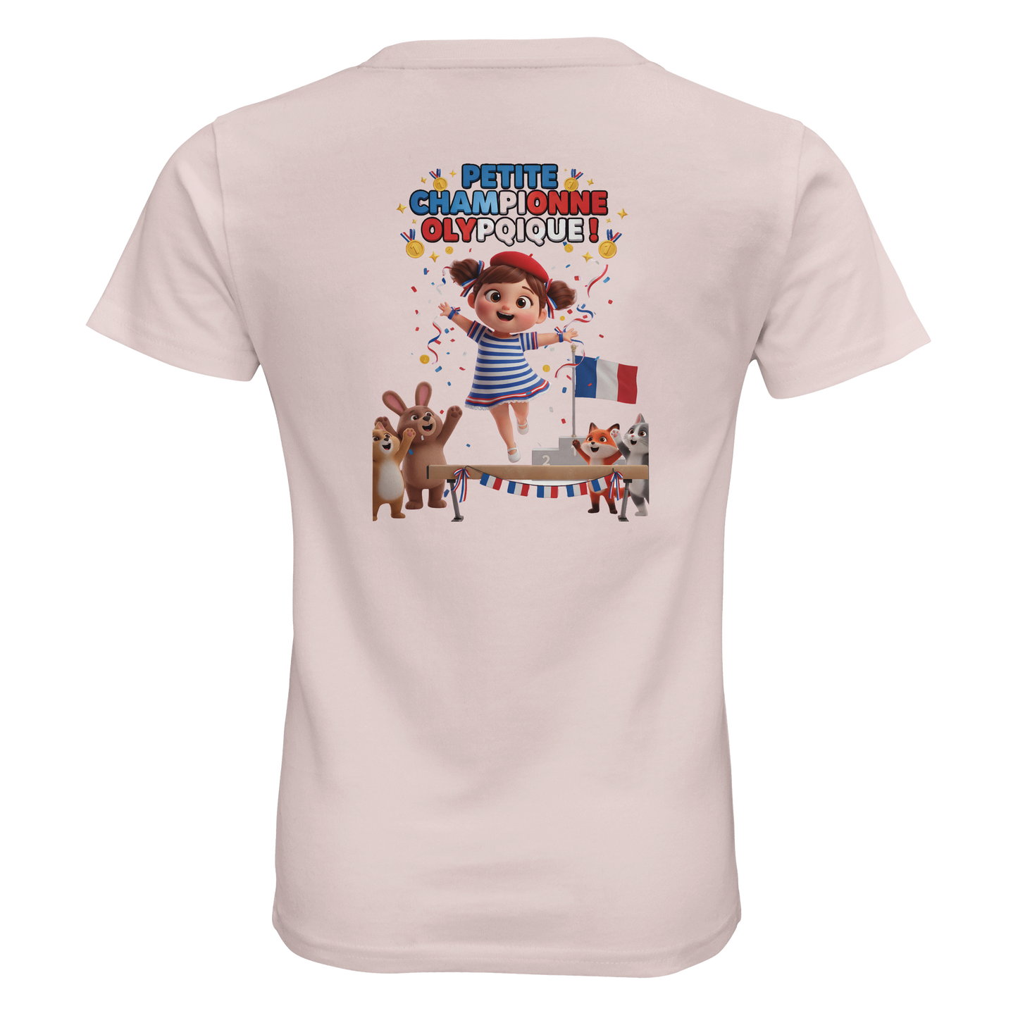 Organic fitted "Little Olympic Champion" girl's T-shirt | SOL'S Pioneer Kids 03578