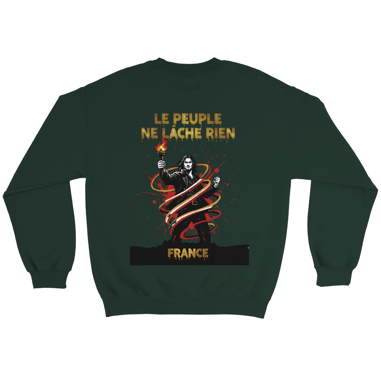 Sweatshirt "Le peuple lâche rien" French Style Classic Crewneck | Gildan® 18000
