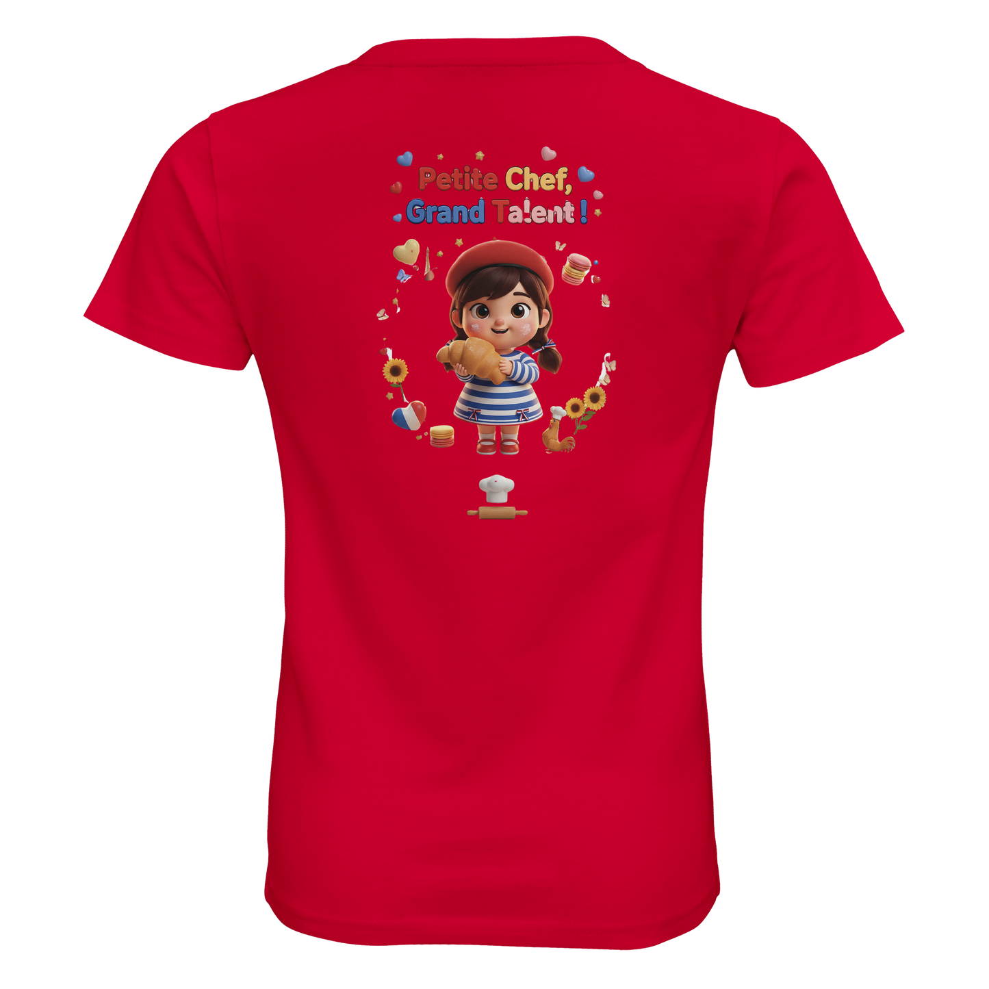 Organic Kids Tailliertes T-Shirt Mädchen kleine Köchin großes Talent| SOL'S Pioneer Kids 03578