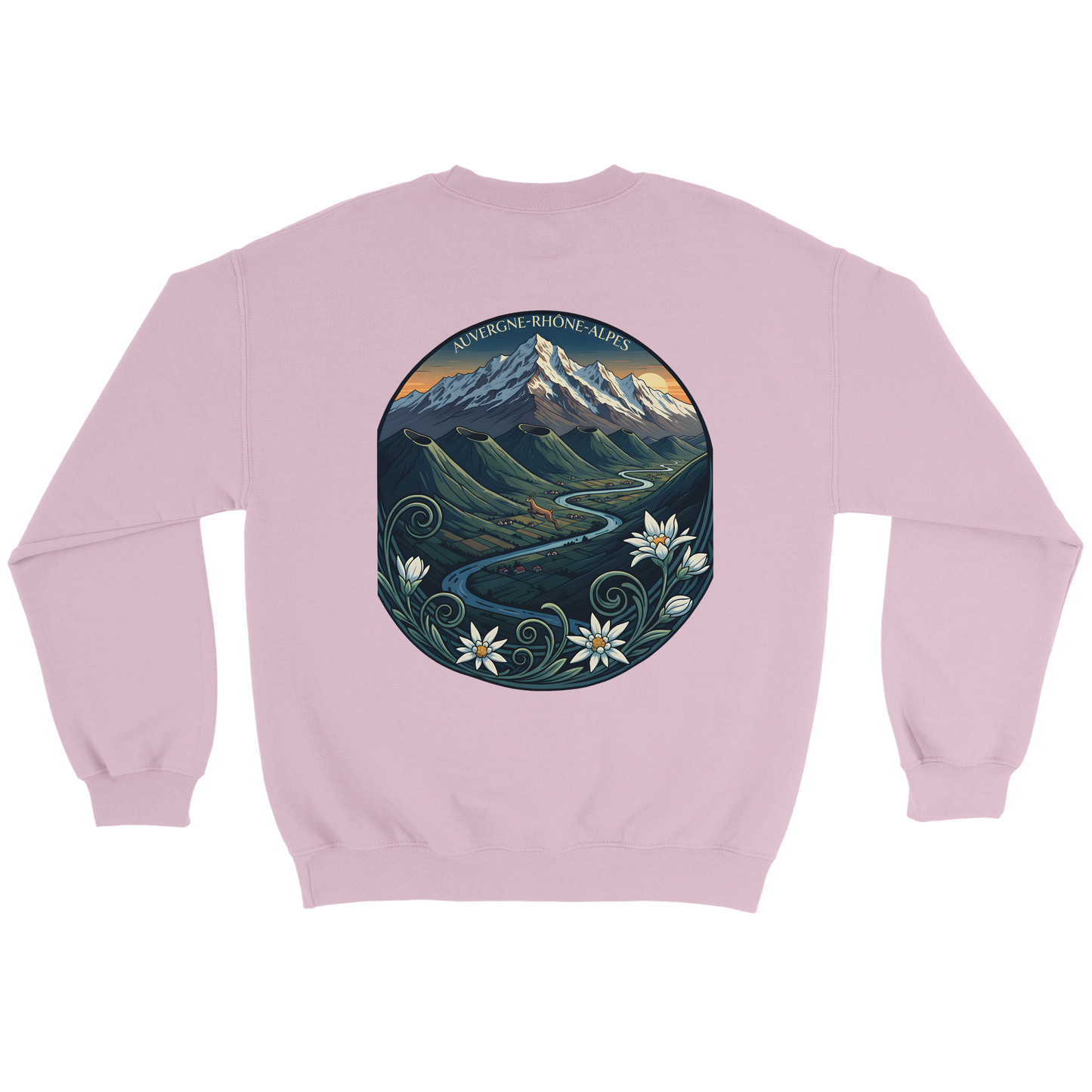Unisex-Sweatshirt Auvergne-Rhône-Alpes klassisch Rundhals | Gildan® 18000
