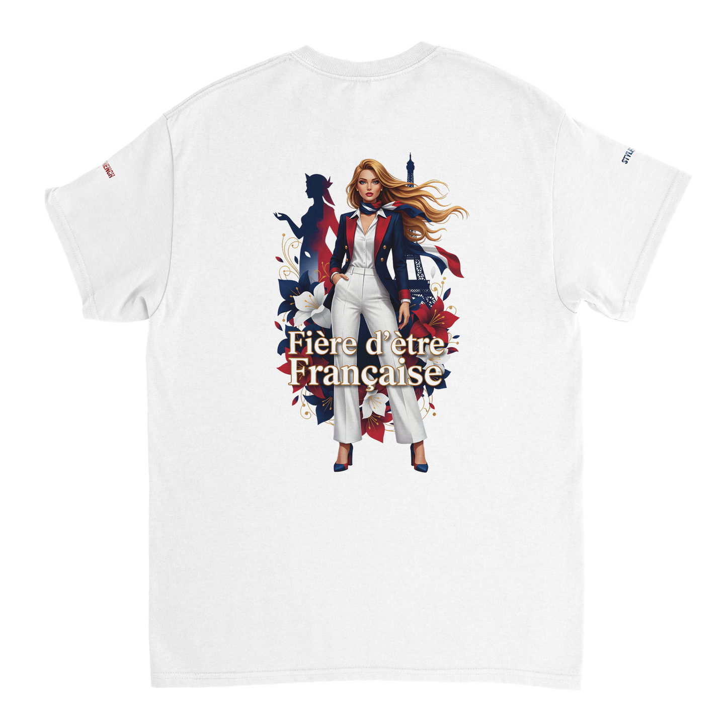 T-shirt Femme Fière d'être Française - Coton Premium