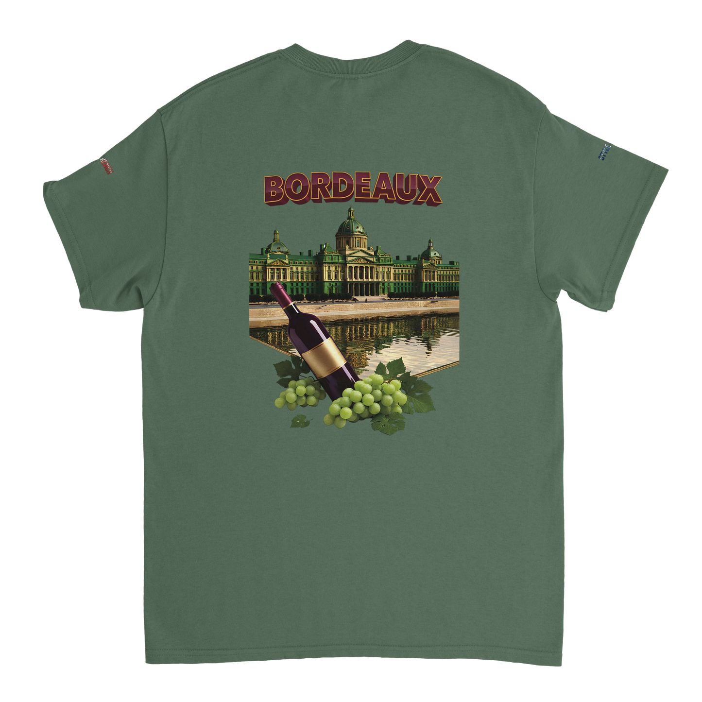 Unisex burgundy French city crewneck heavy t-shirt | Gildan® 5000