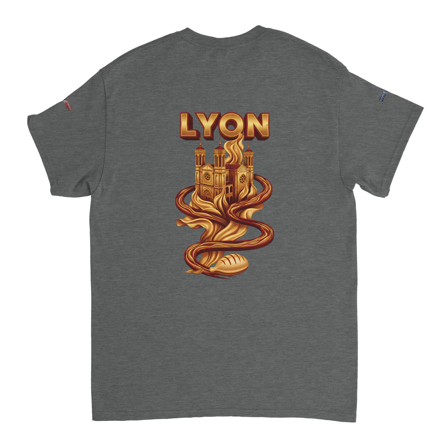 Unisex-T-Shirt Lyon Stadt Frankreich dick Rundhals | Gildan® 5000