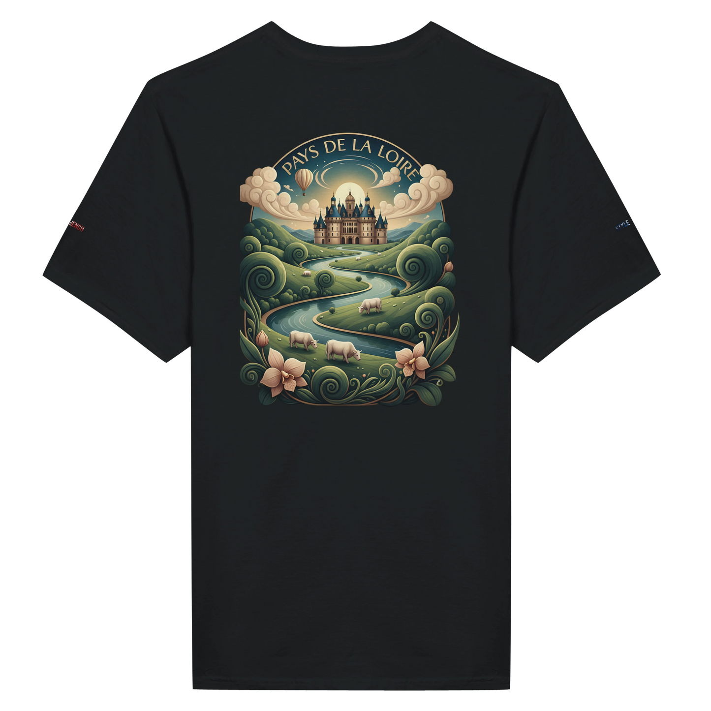 Unisex T-Shirt Pays de la Loire klassischer Rundhalsausschnitt | Gildan® 64000
