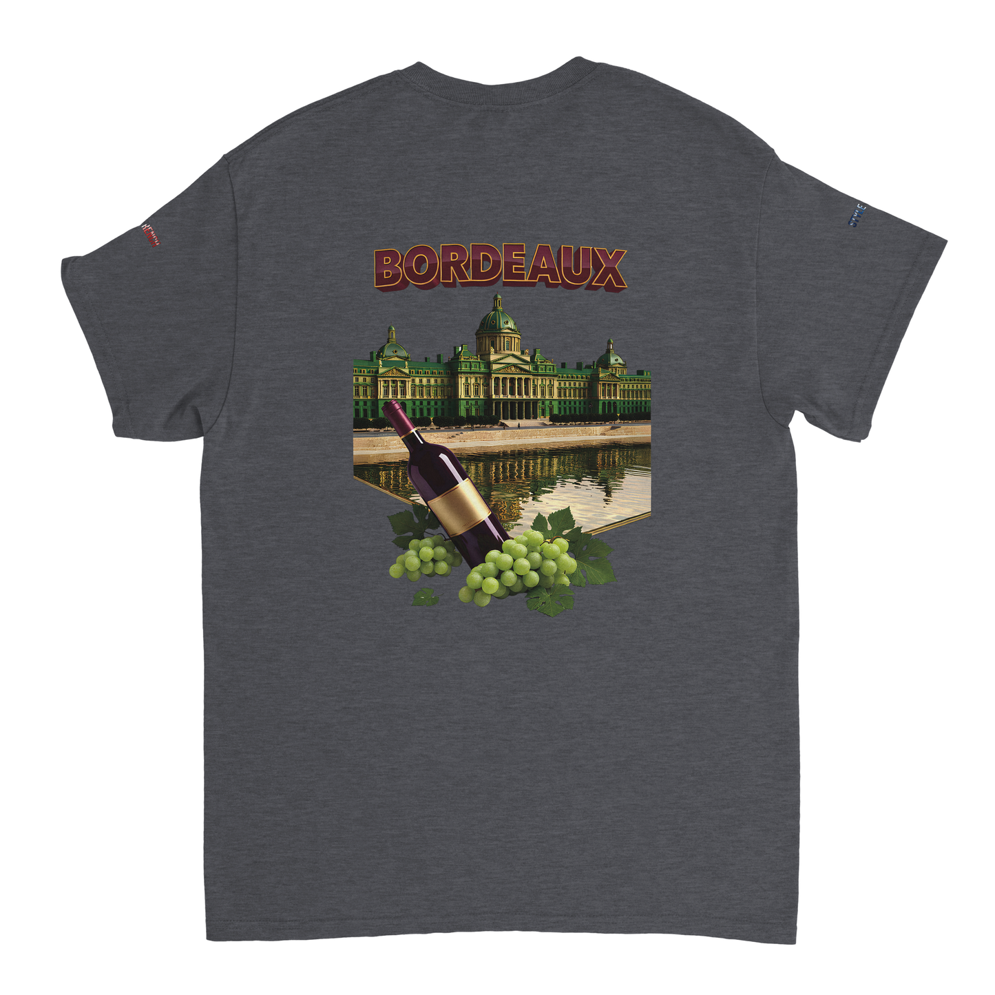 Unisex burgundy French city crewneck heavy t-shirt | Gildan® 5000