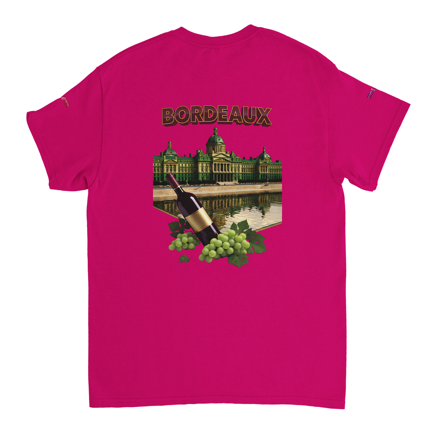 Unisex burgundy French city crewneck heavy t-shirt | Gildan® 5000