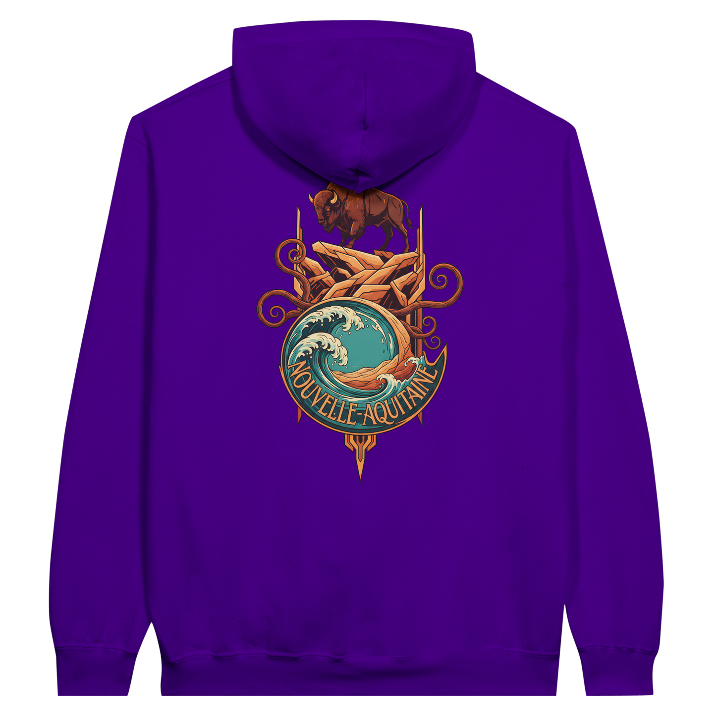 Gildan SF500 Adult New Aquitaine Medium Fleece Hoodie