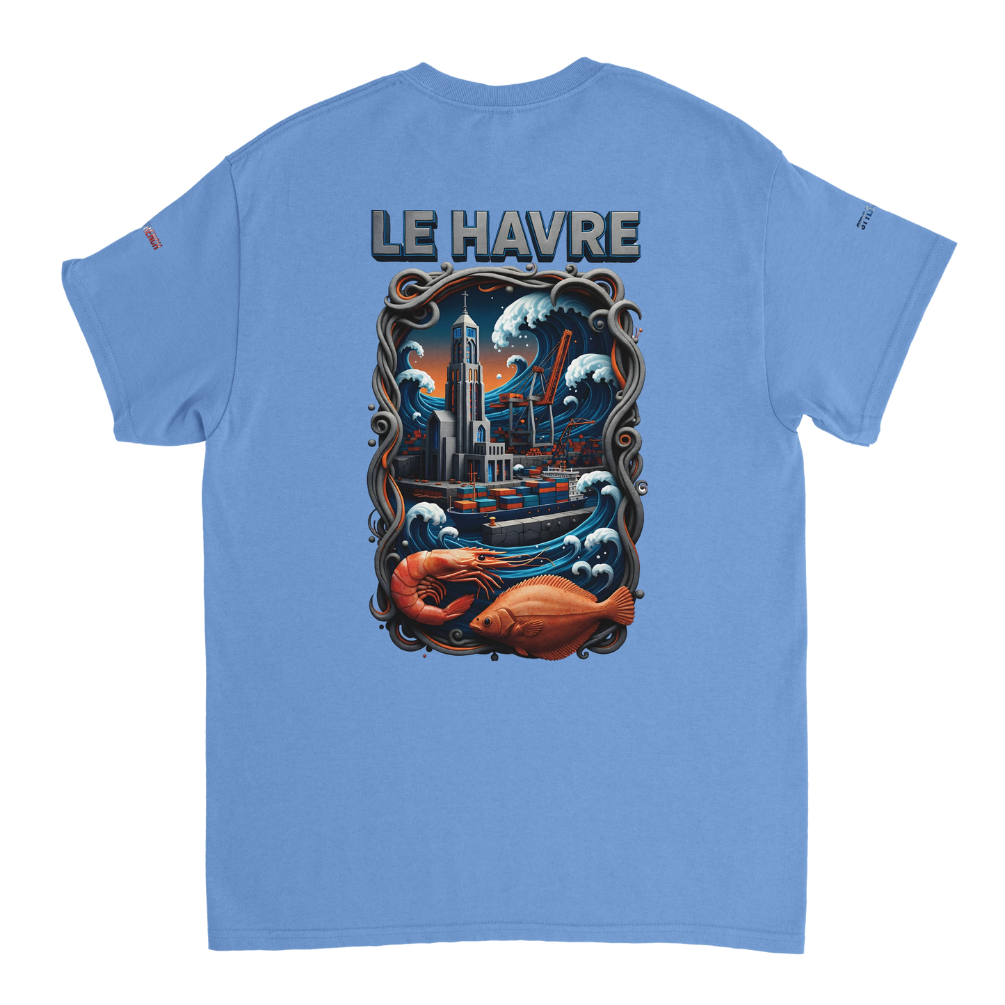 Unisex-T-Shirt Le Havre Stadt in Frankreich dick Rundhals | Gildan® 5000