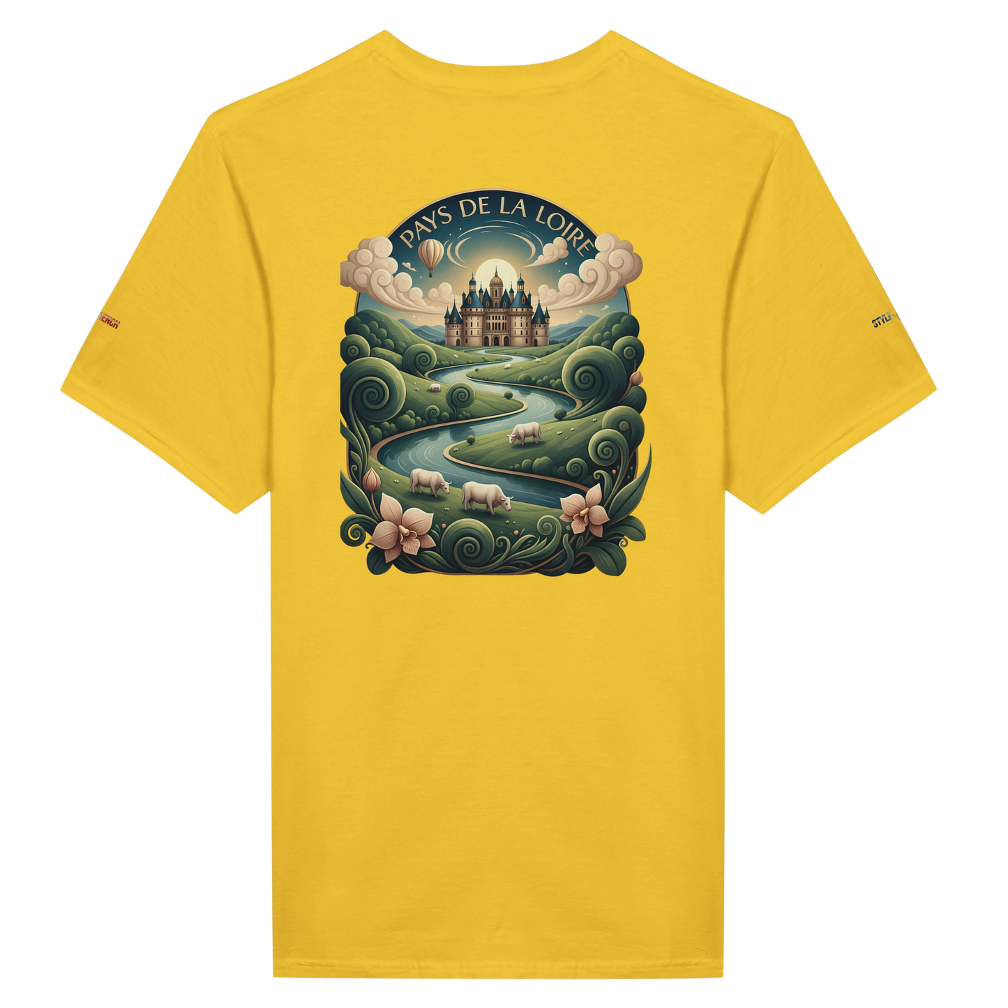 Unisex T-Shirt Pays de la Loire klassischer Rundhalsausschnitt | Gildan® 64000