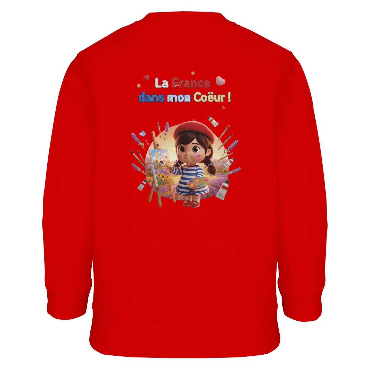 Mädchen-Sweatshirt im französischen Stil „la France dans mon cœur“ aus recyceltem Mischgewebe | SOL'S Columbia Kids 04239