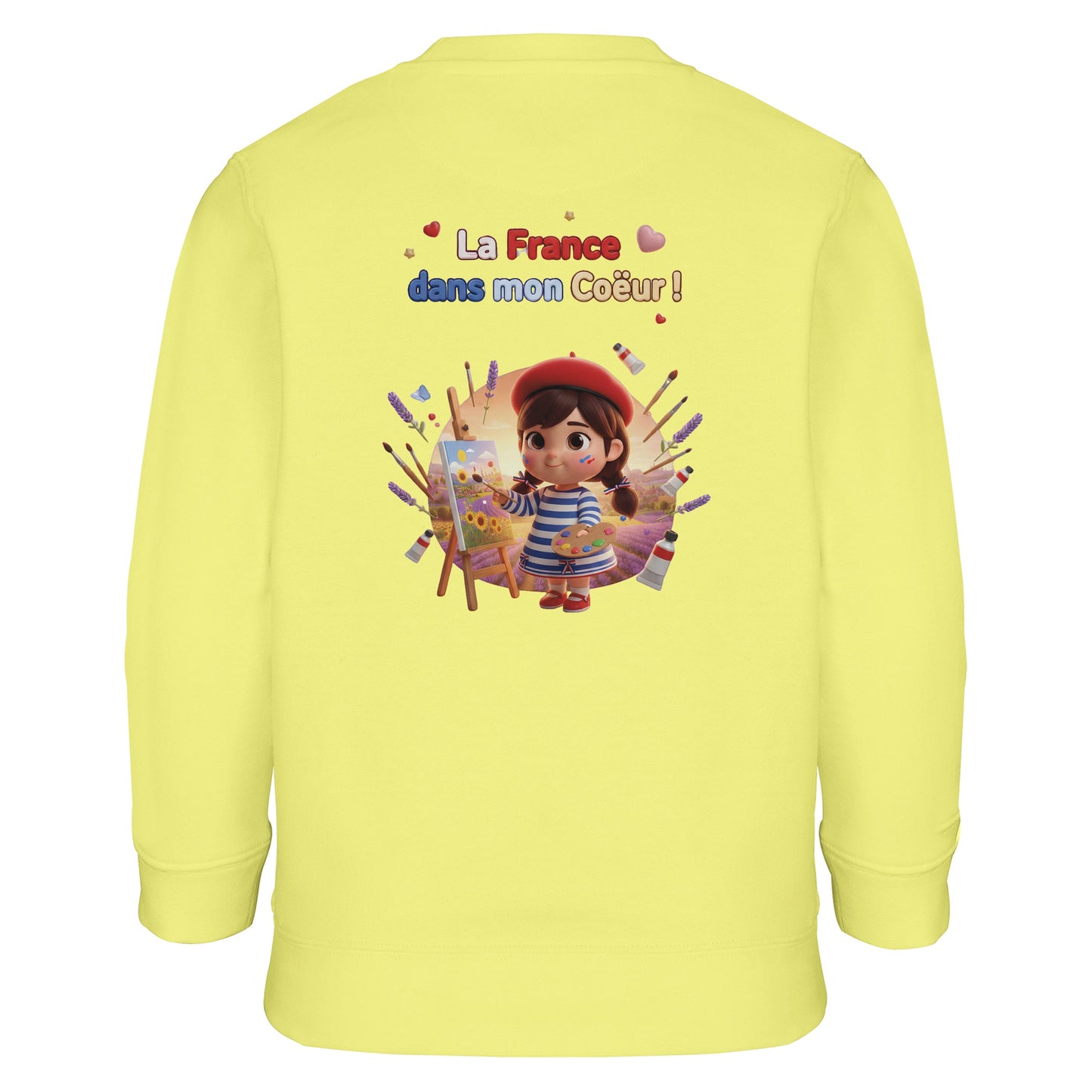 Mädchen-Sweatshirt im französischen Stil „la France dans mon cœur“ aus recyceltem Mischgewebe | SOL'S Columbia Kids 04239
