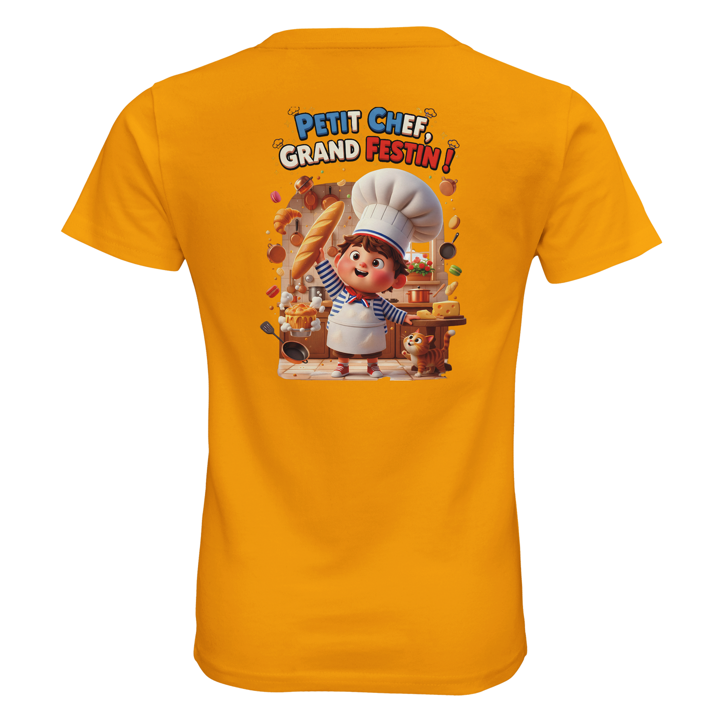 T-Shirt Junge kleiner Koch großes Festmahl Bio eng anliegend | SOL'S Pioneer Kids 03578