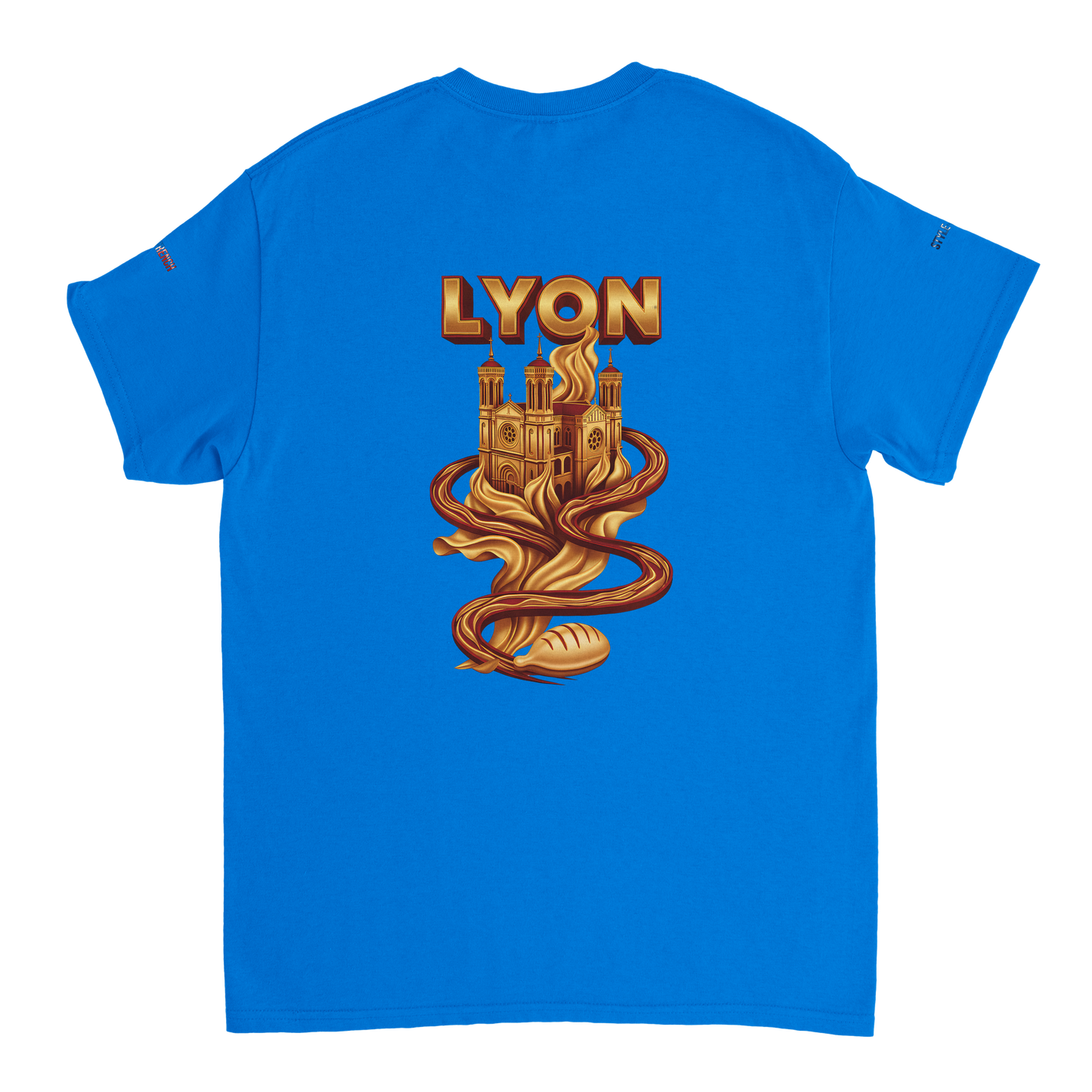 Unisex-T-Shirt Lyon Stadt Frankreich dick Rundhals | Gildan® 5000