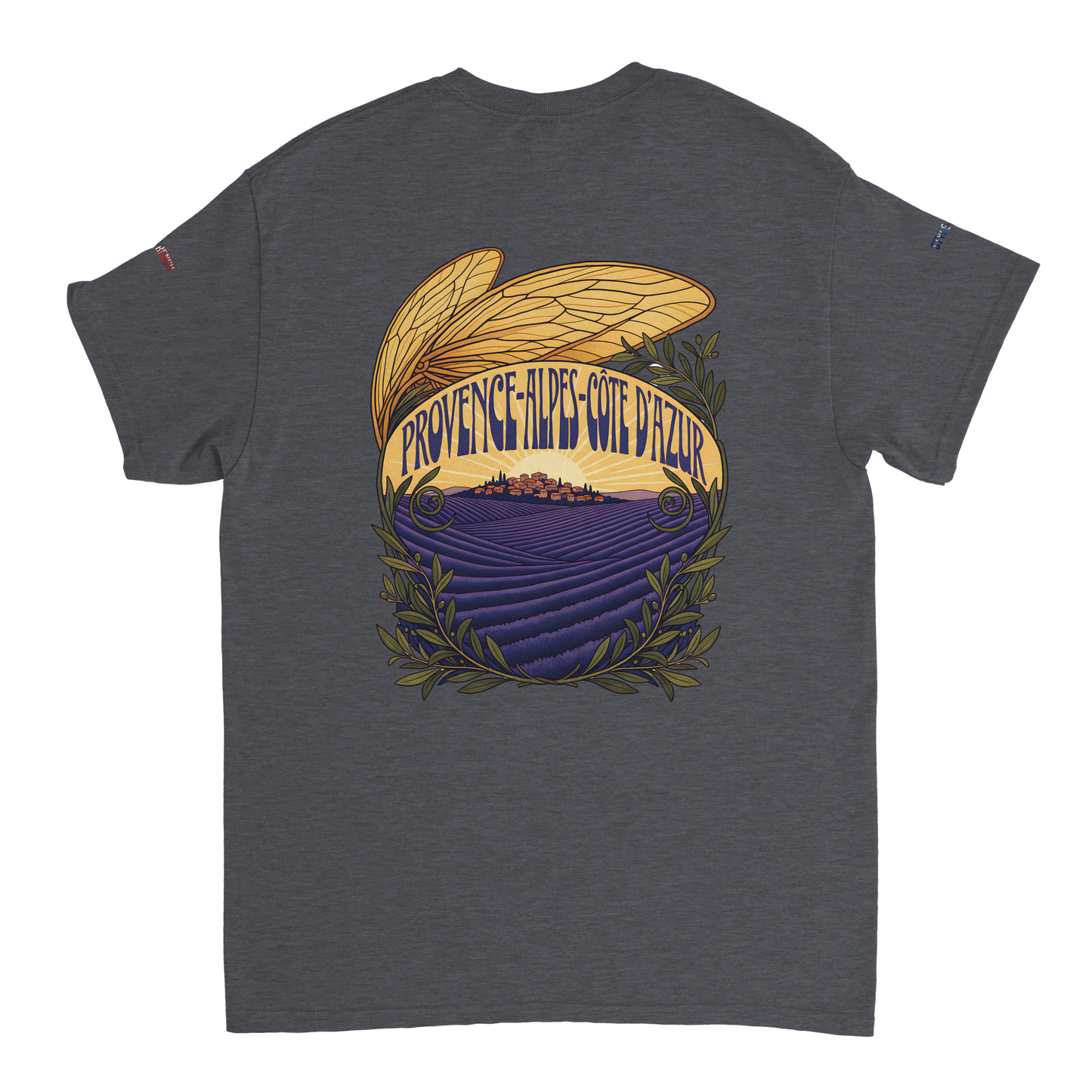 Unisex T-Shirt Provence-Alpes-Côte d'Azur, schwerer Rundhalsausschnitt | Gildan® 5000