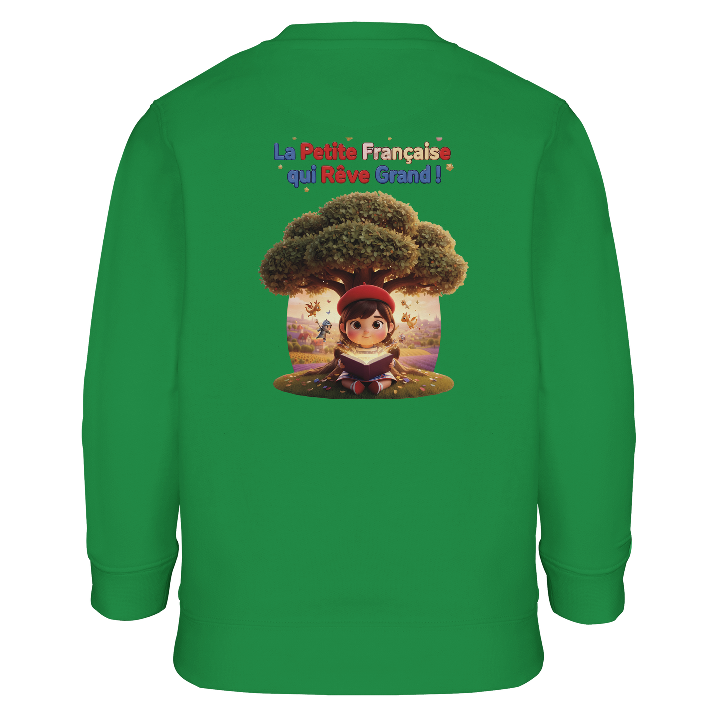 Mädchen-Sweatshirt im französischen Stil: „La petite française qui rêve grand“ aus recycelter Mischung | SOL'S Columbia Kids 04239