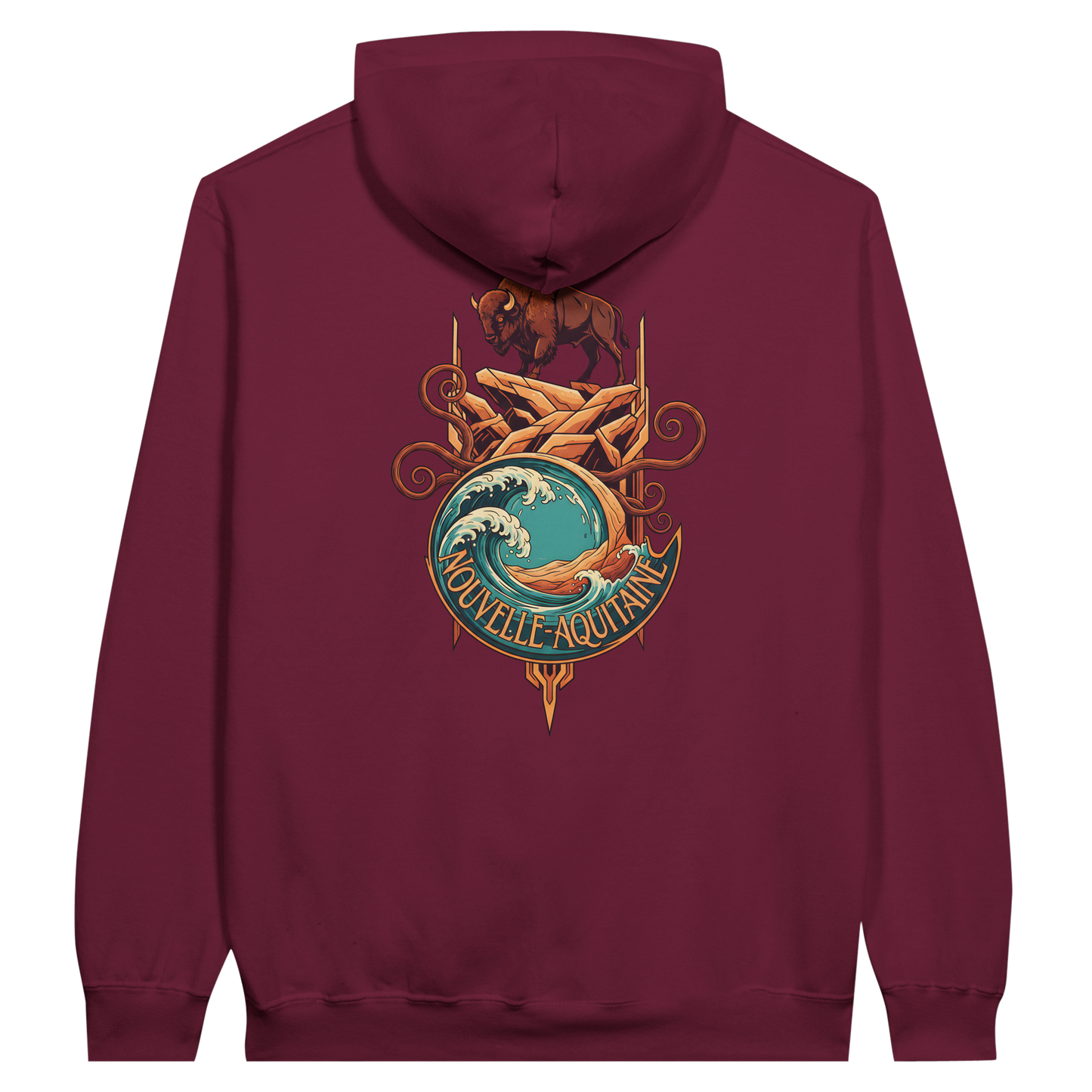 Gildan SF500 Adult New Aquitaine Medium Fleece Hoodie