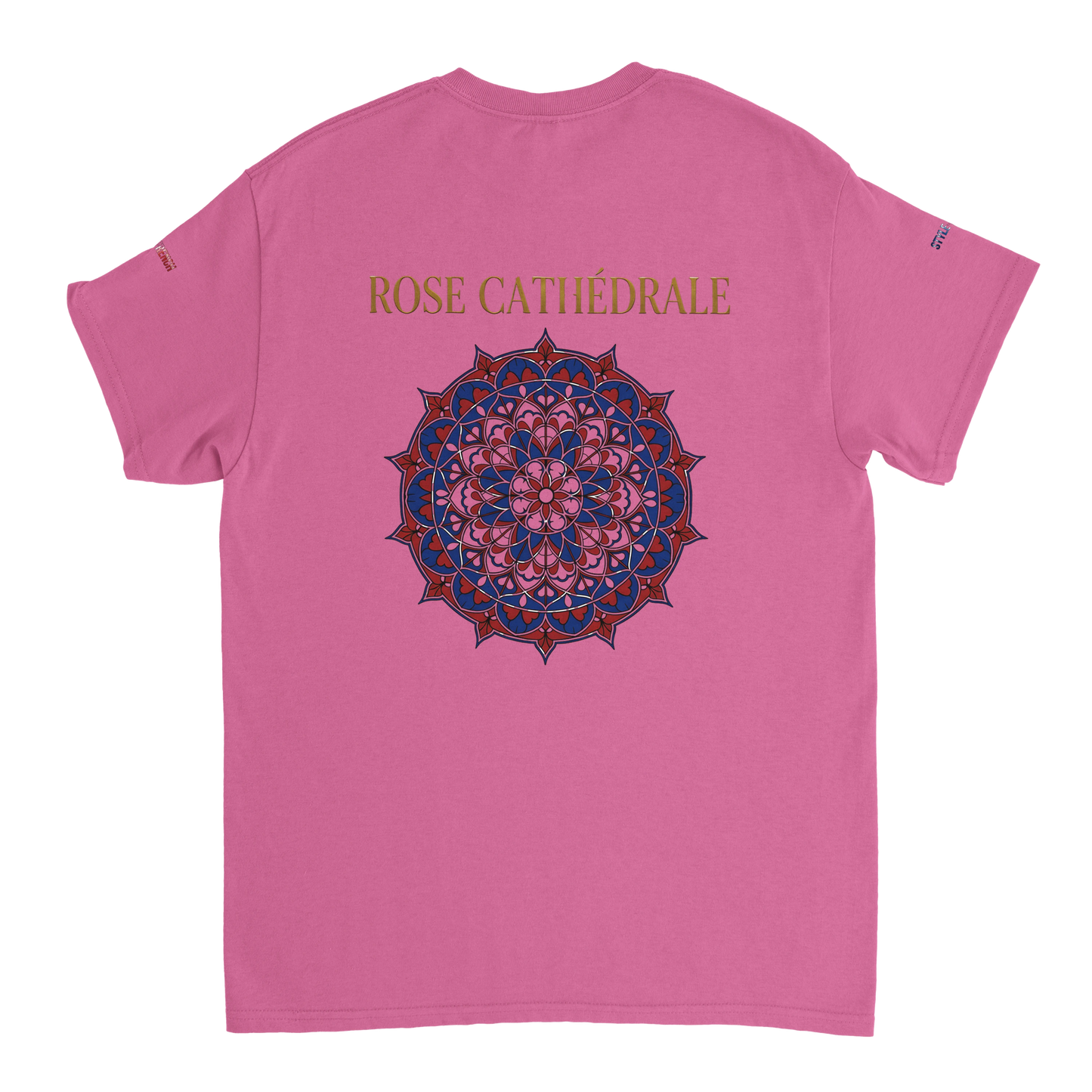 Damen T-Shirt, rosa, Kathedrale, dick, Rundhals | Gildan® 5000