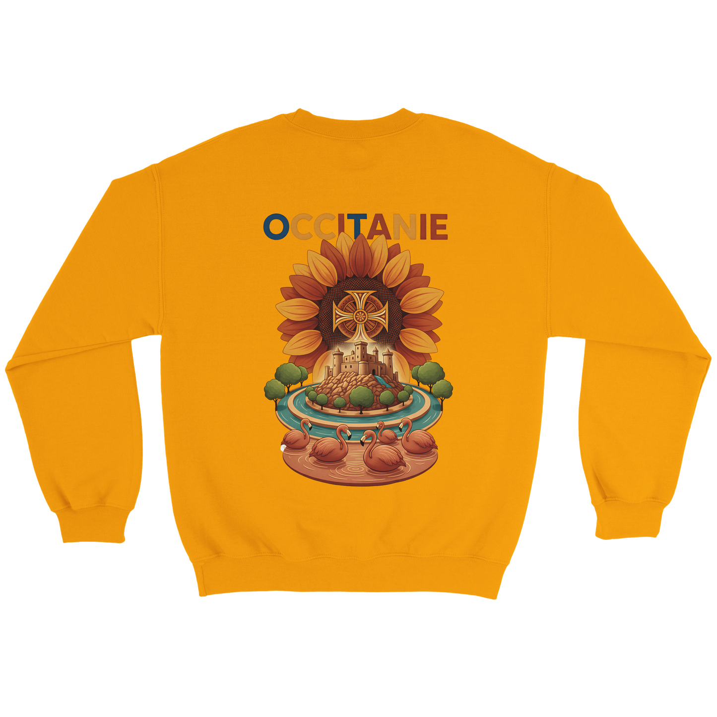 Unisex-Sweatshirt, klassischer Rundhalsausschnitt Occitanie | Gildan® 18000