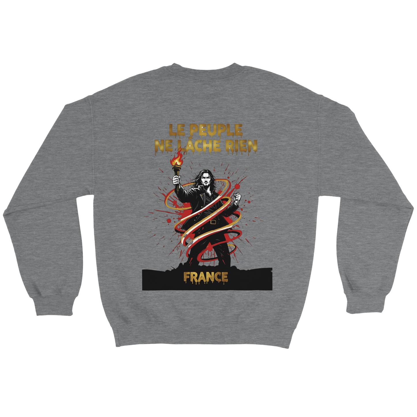 Sweatshirt "Le peuple lâche rien" French Style Classic Crewneck | Gildan® 18000