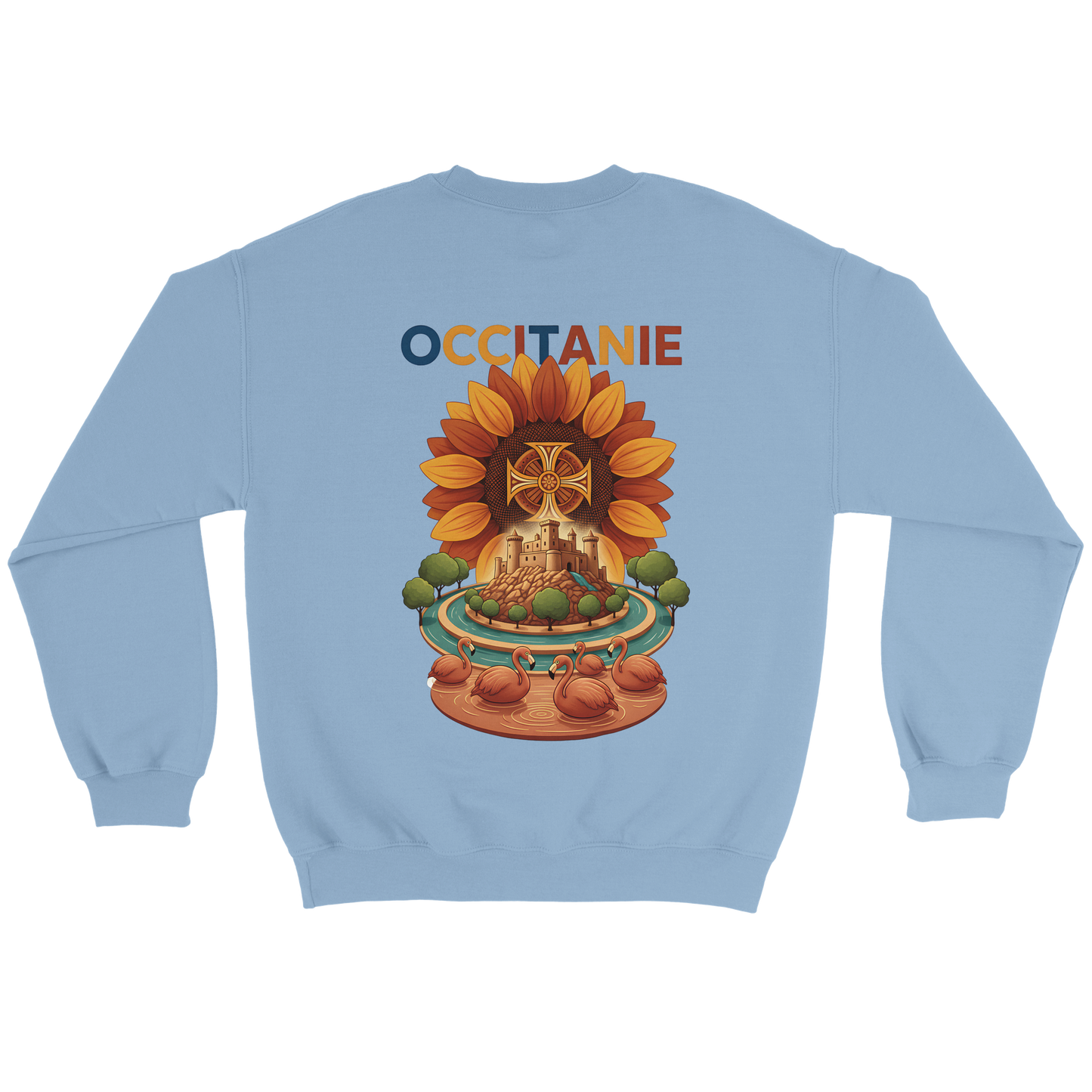 Unisex-Sweatshirt, klassischer Rundhalsausschnitt Occitanie | Gildan® 18000