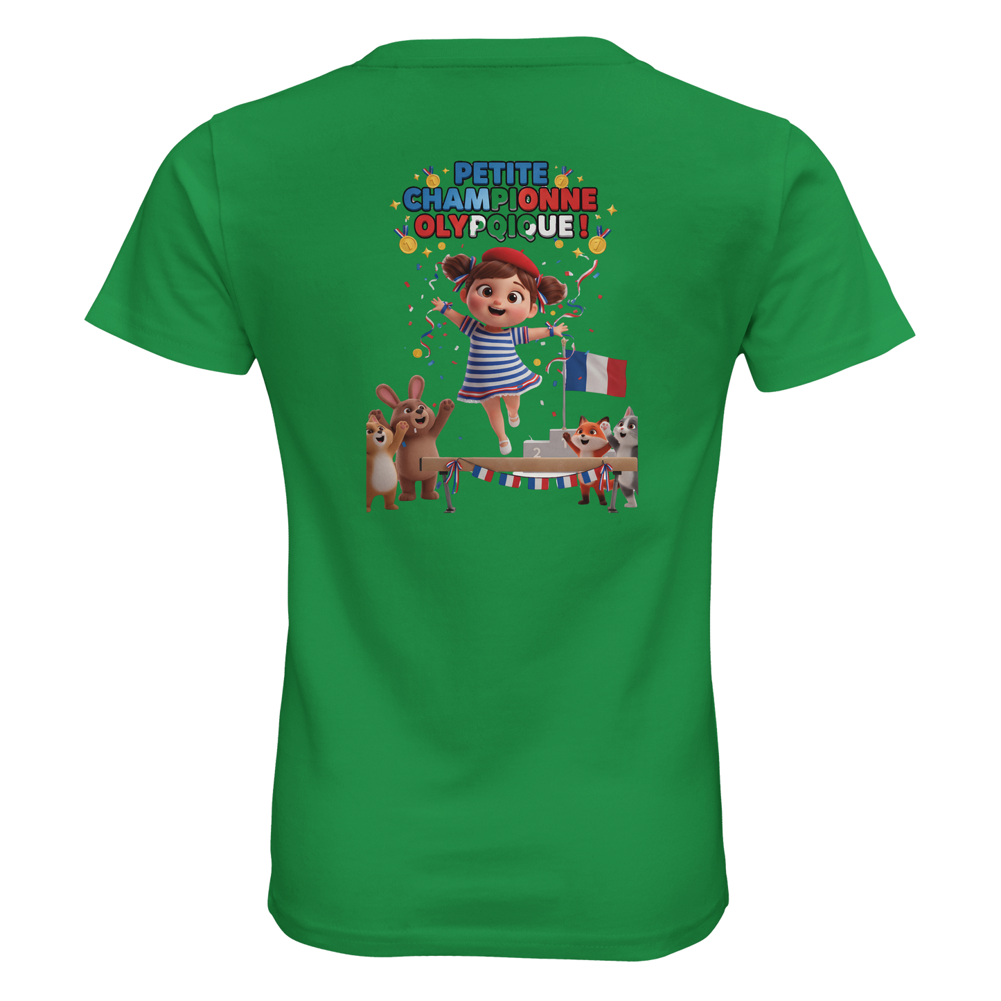 Organic fitted "Little Olympic Champion" girl's T-shirt | SOL'S Pioneer Kids 03578