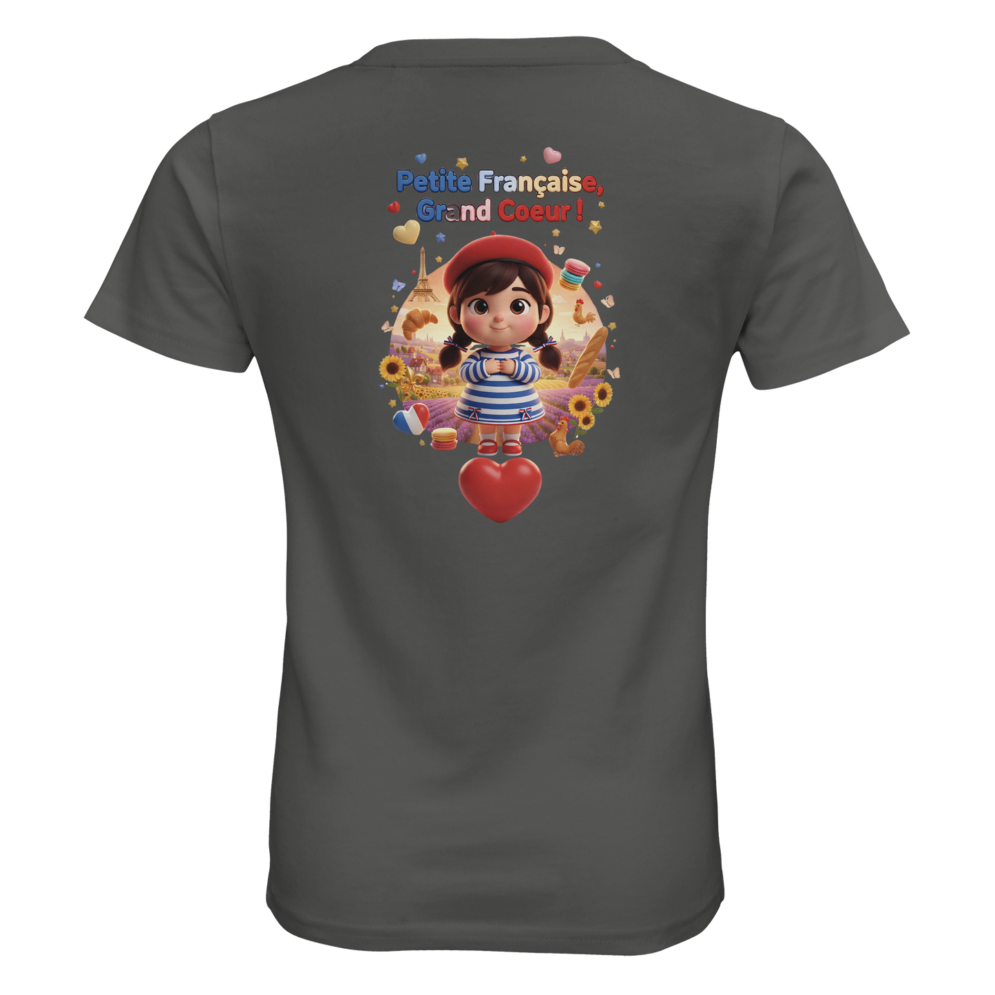 T-Shirt Stil "Französisches Mädchen mit großem Herzen" Bio-Slim-Fit | SOL'S Pioneer Kids 03578