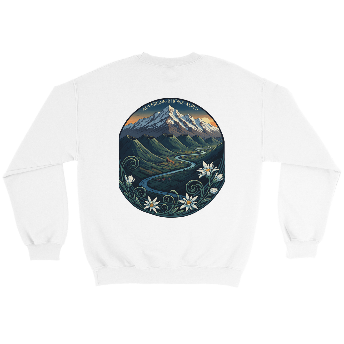 Unisex-Sweatshirt Auvergne-Rhône-Alpes klassisch Rundhals | Gildan® 18000