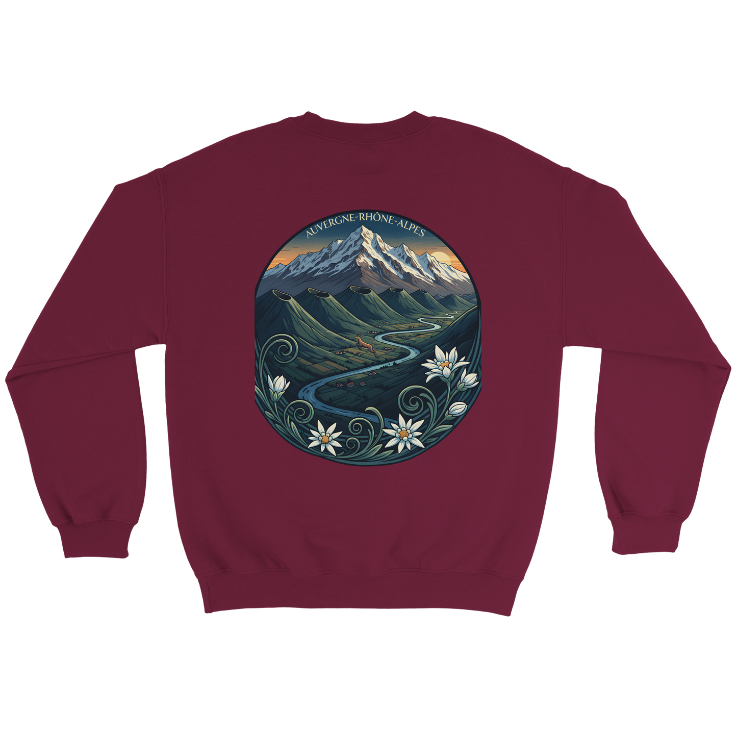 Unisex-Sweatshirt Auvergne-Rhône-Alpes klassisch Rundhals | Gildan® 18000