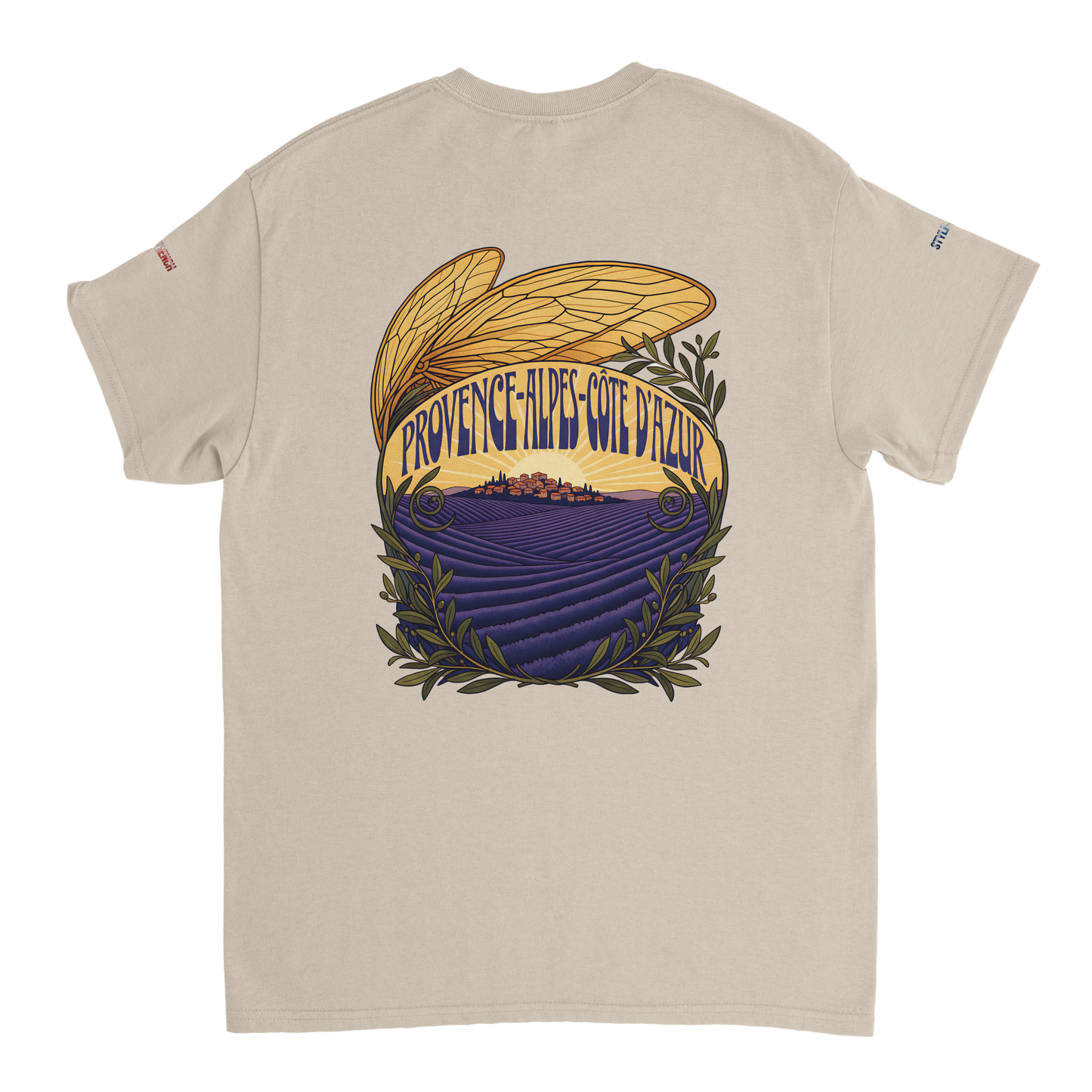 Unisex T-Shirt Provence-Alpes-Côte d'Azur, schwerer Rundhalsausschnitt | Gildan® 5000
