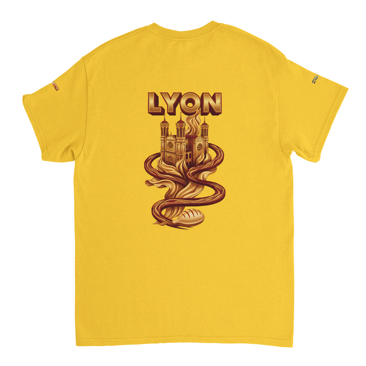Unisex-T-Shirt Lyon Stadt Frankreich dick Rundhals | Gildan® 5000